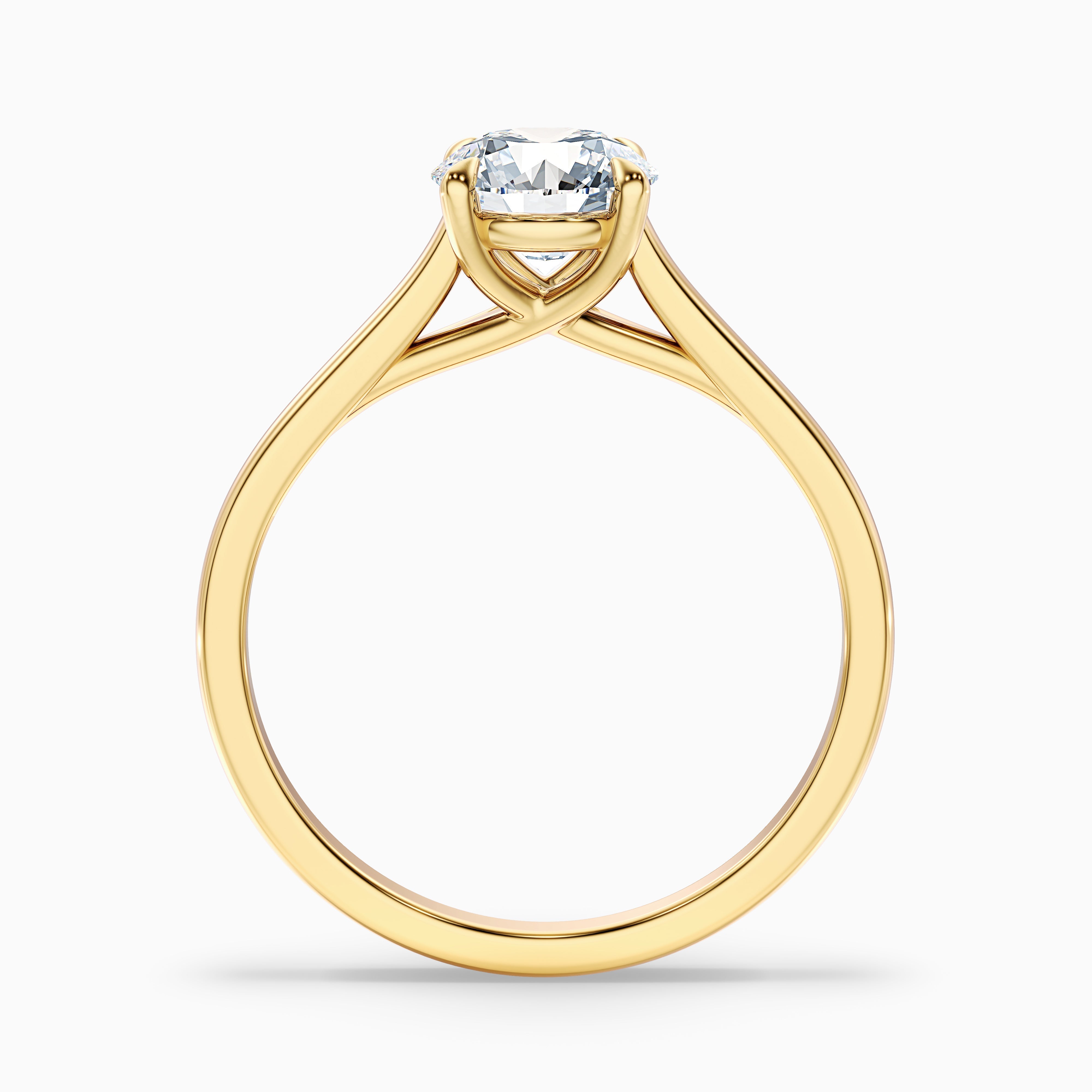 Zara 2 Carat Round Solitaire Moissanite Engagement Ring in 14k White Gold