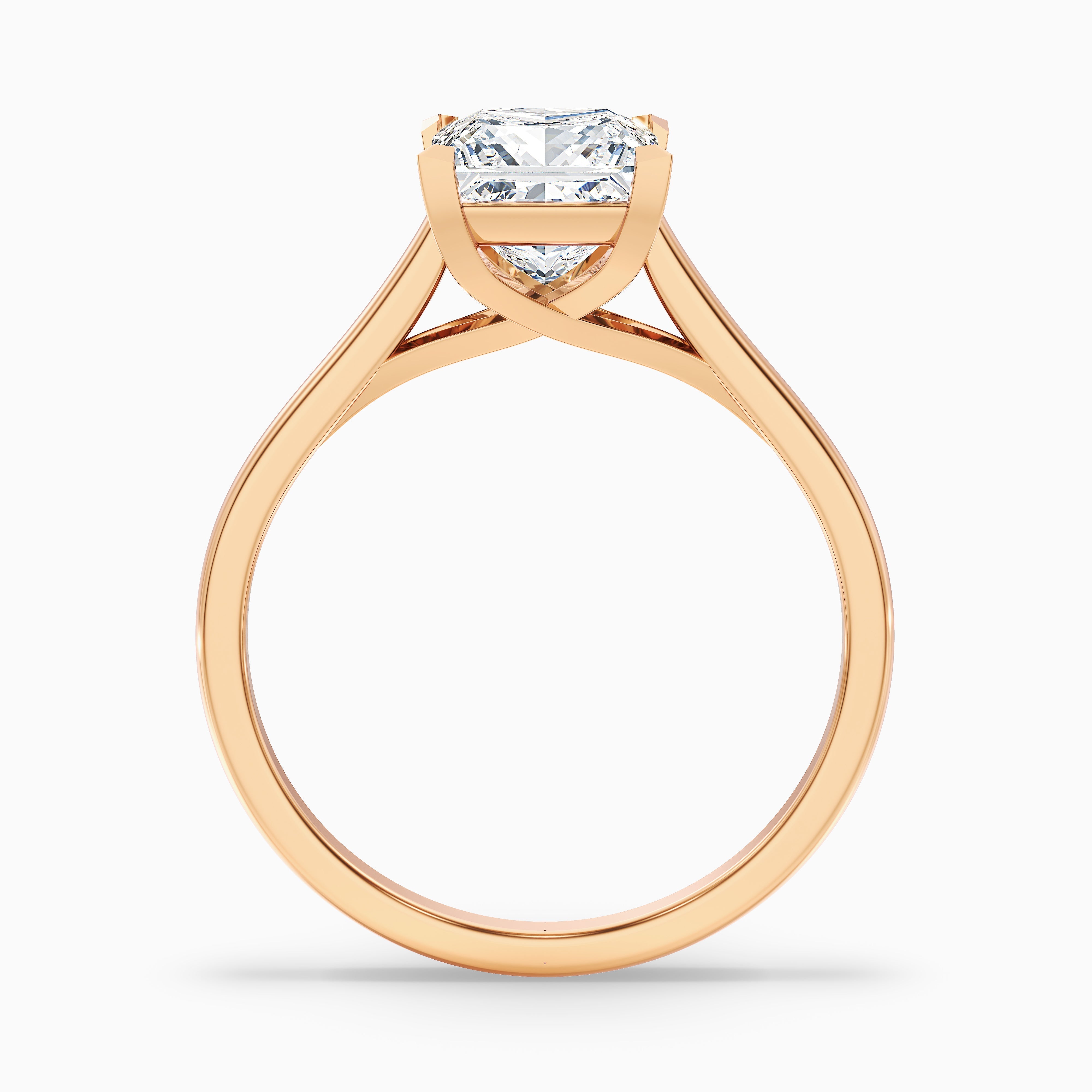 Amaya 1 Carat Princess Cut Solitaire Lab Grown Diamond Ring in 18k Yellow Gold