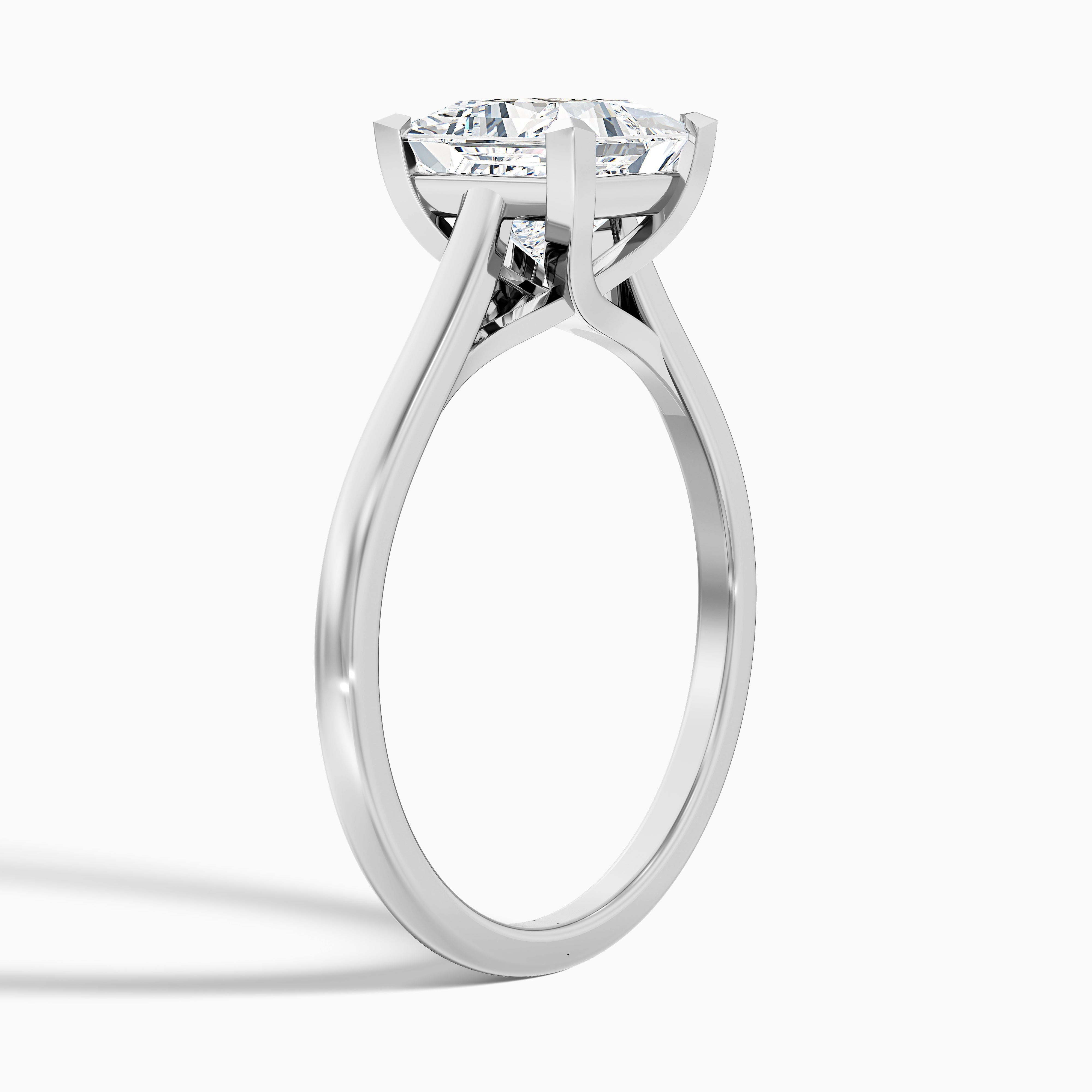 Amaya 2 Carat Princess Cut Solitaire Lab Grown Diamond Ring in 14k White Gold