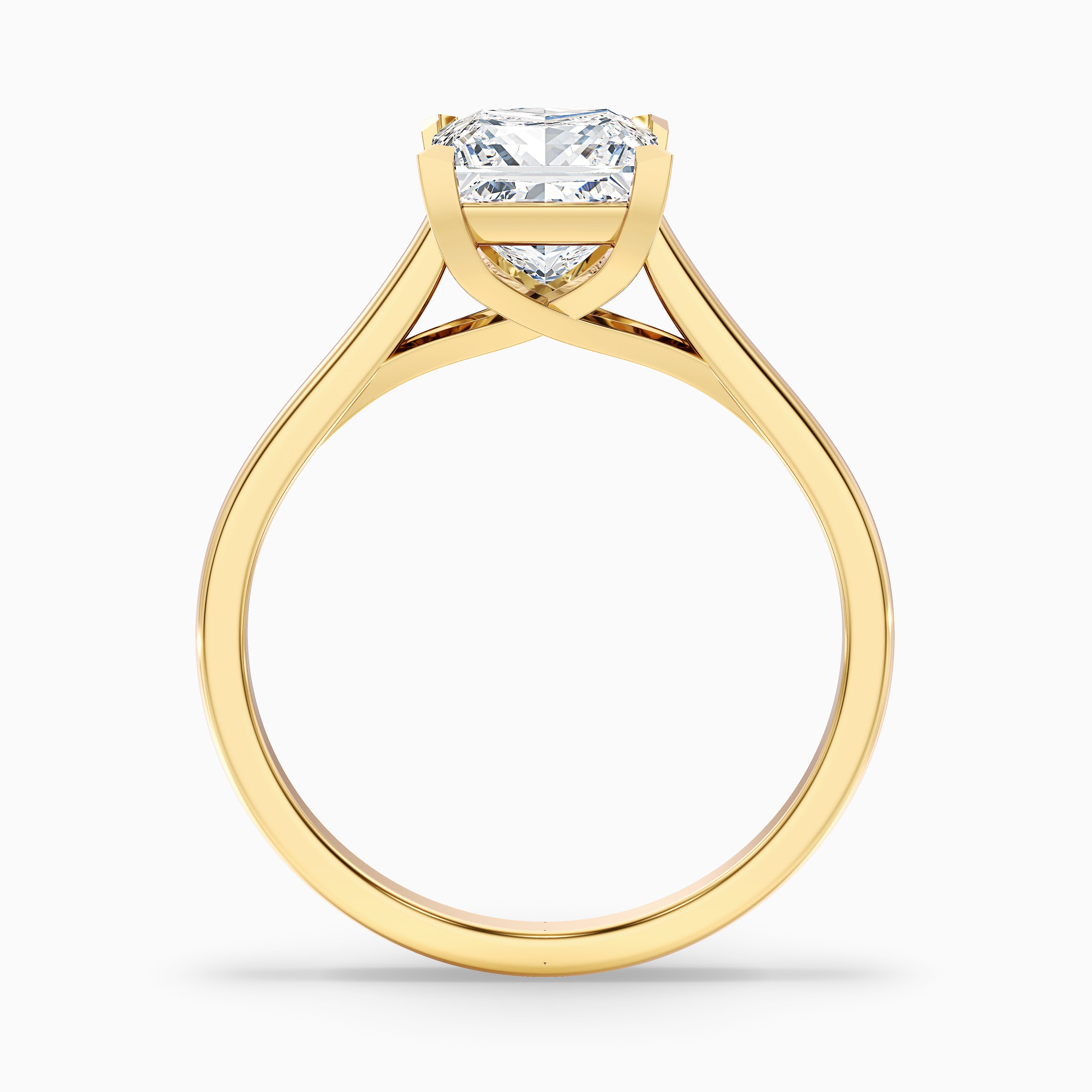 Kai 3.5 Carat Princess Cut Solitaire Moissanite Engagement Ring in Platinum