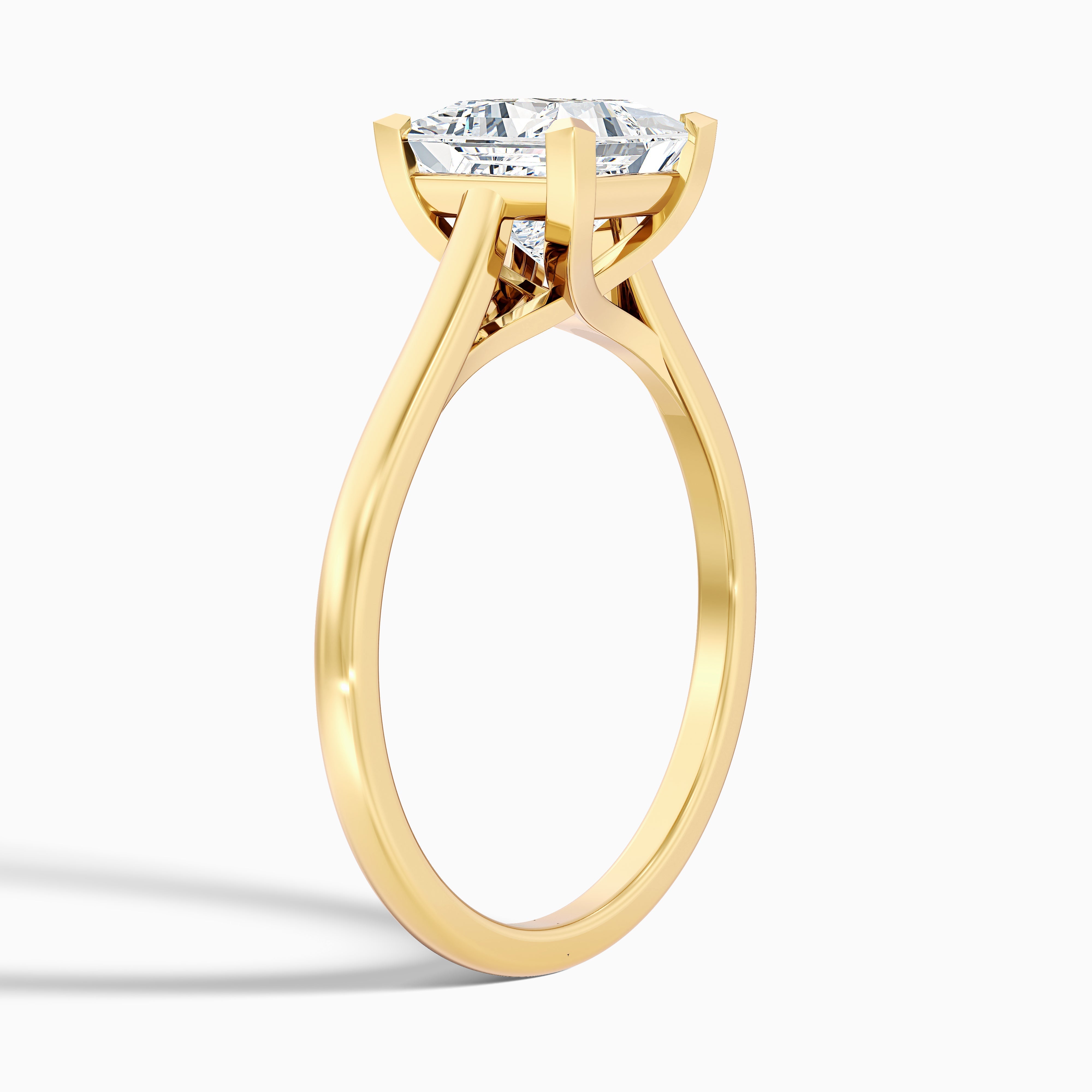 Kai 3.5 Carat Princess Cut Solitaire Moissanite Engagement Ring in Platinum