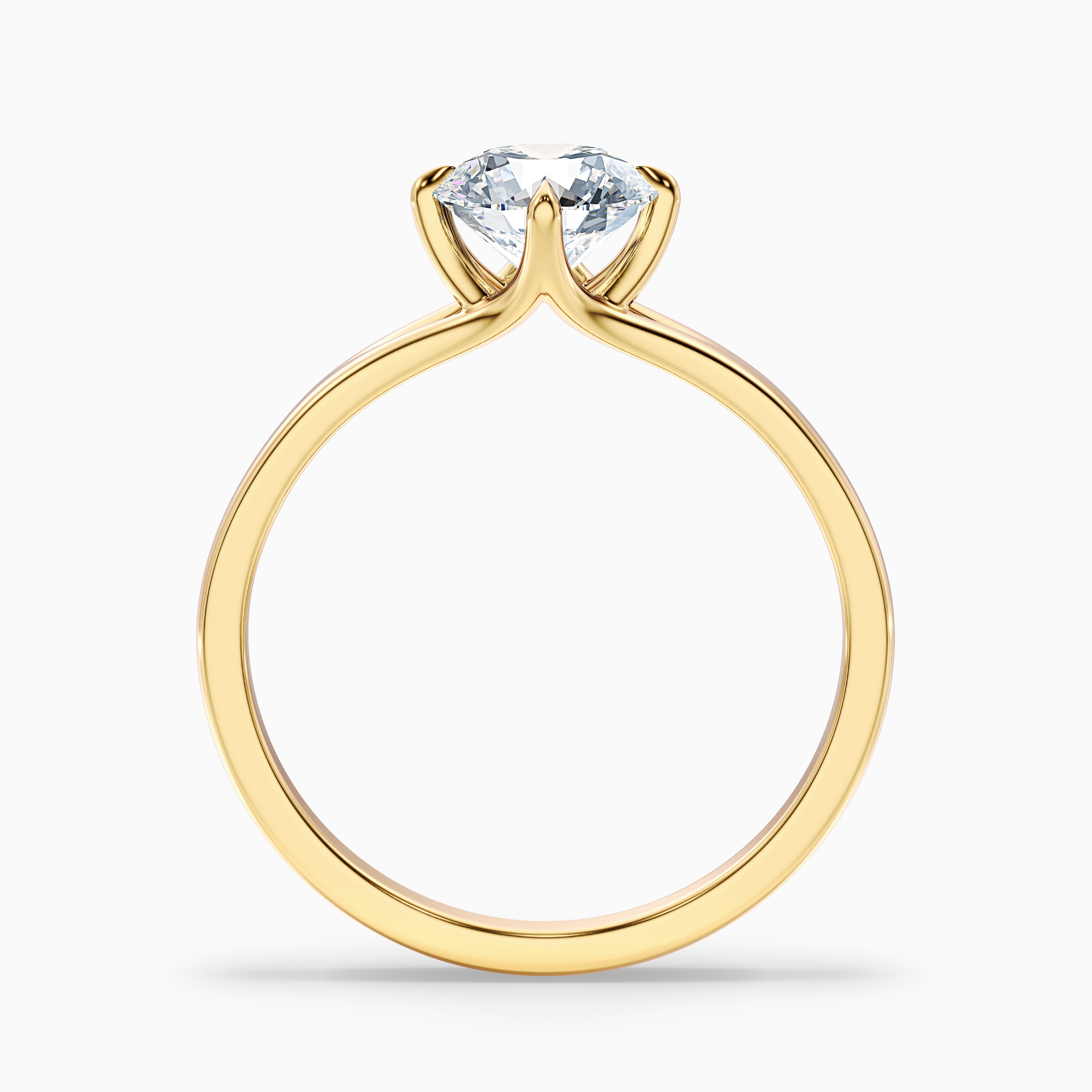 Nelli 2.5 Carat Round Cut Solitaire Lab Grown Diamond Ring in 14k Rose Gold