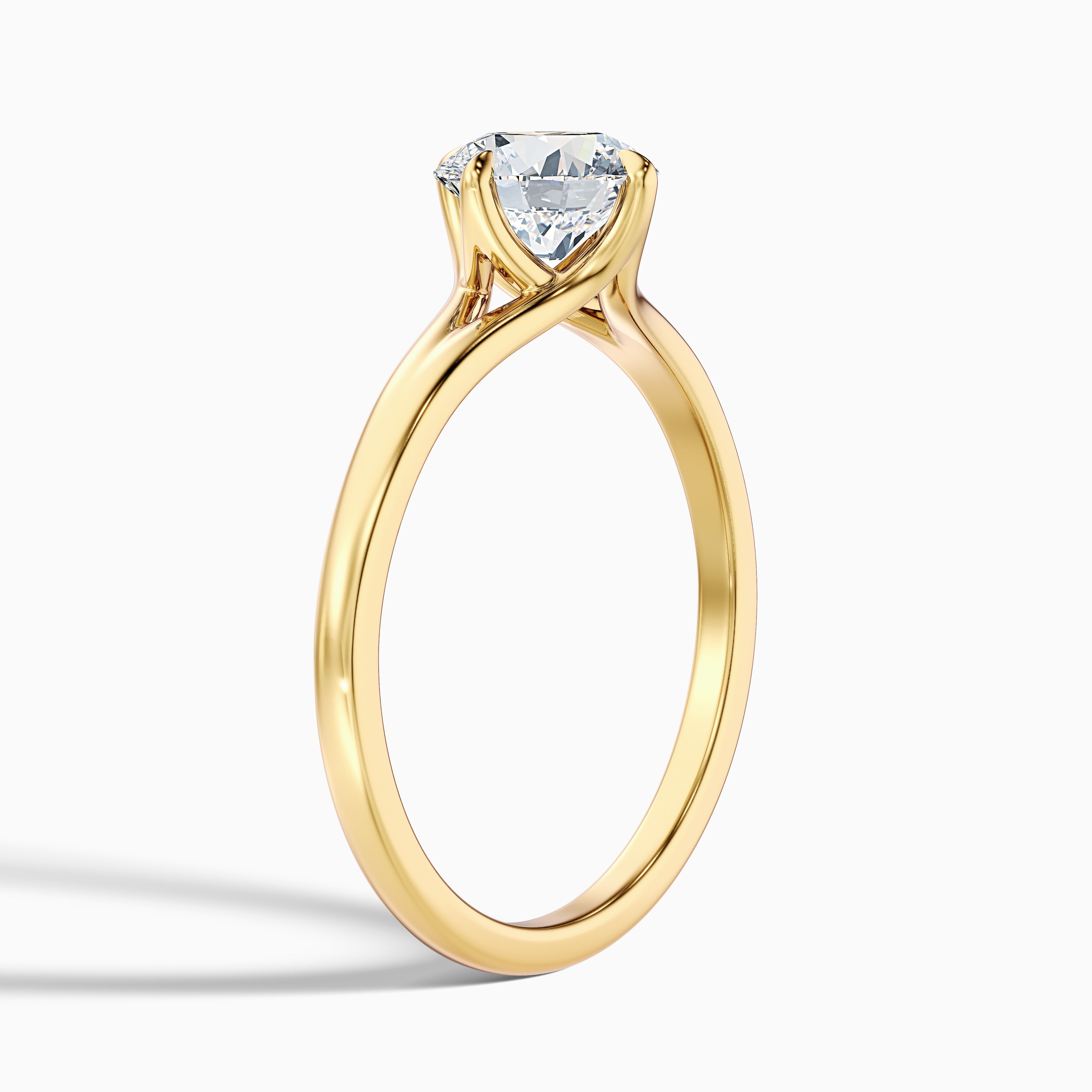 Nelli 2.5 Carat Round Cut Solitaire Lab Grown Diamond Ring in 18k Rose Gold