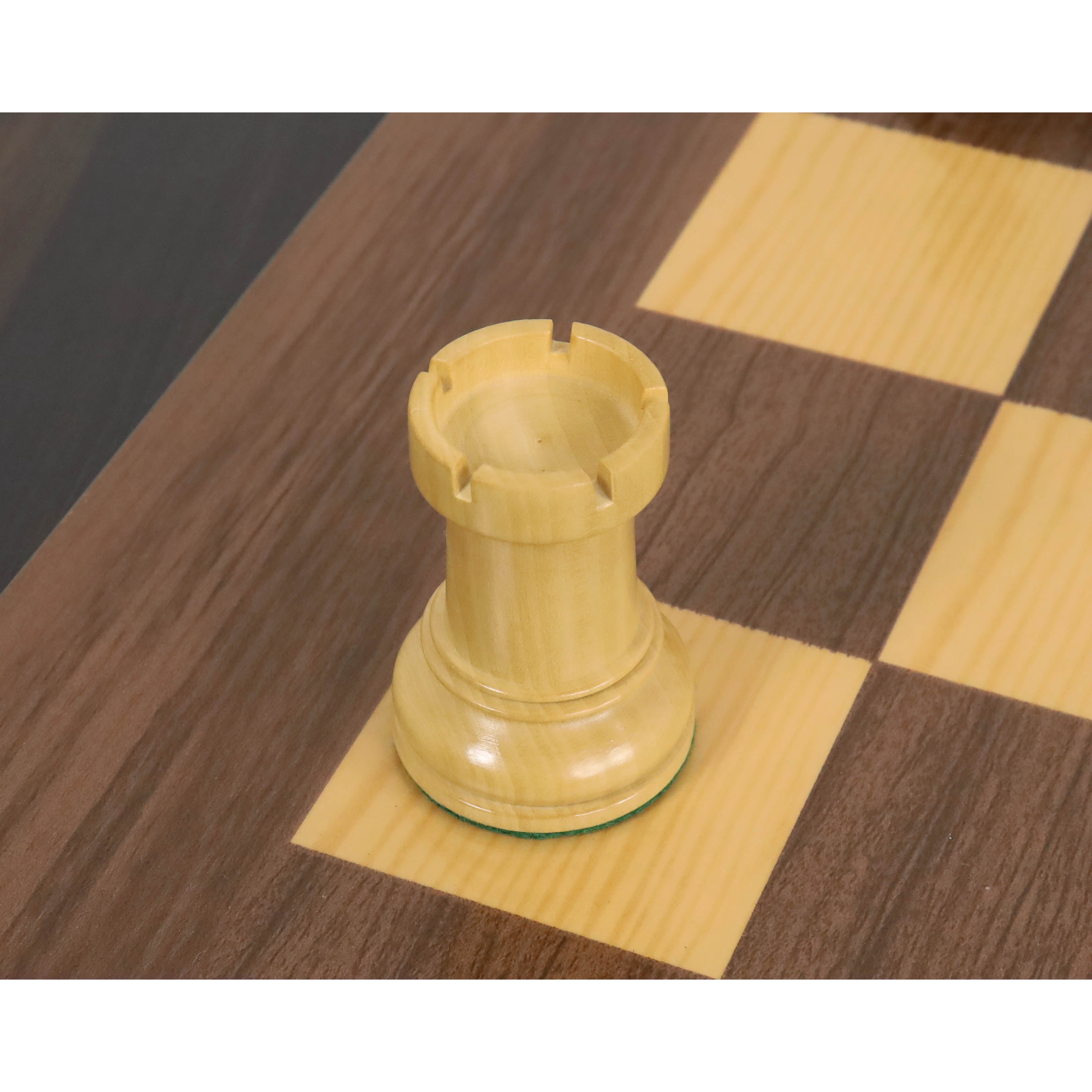 1950s' Fischer Dubrovnik Chess Set- Chess Pieces Only - Mahogany Stained & Boxwood - 3.8" King