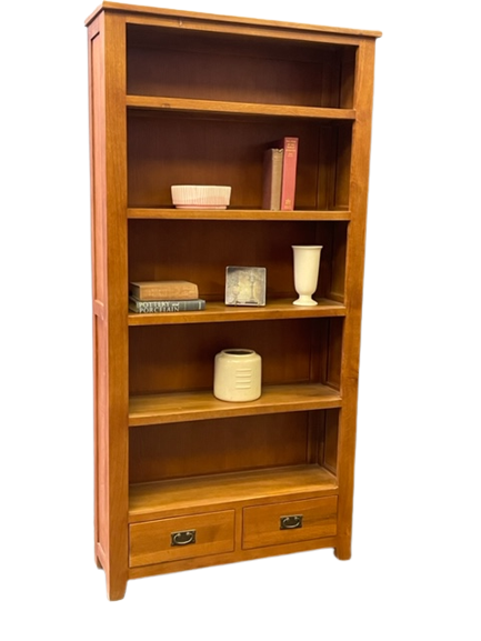 Mission Open Shelf Bookcase - Walnut