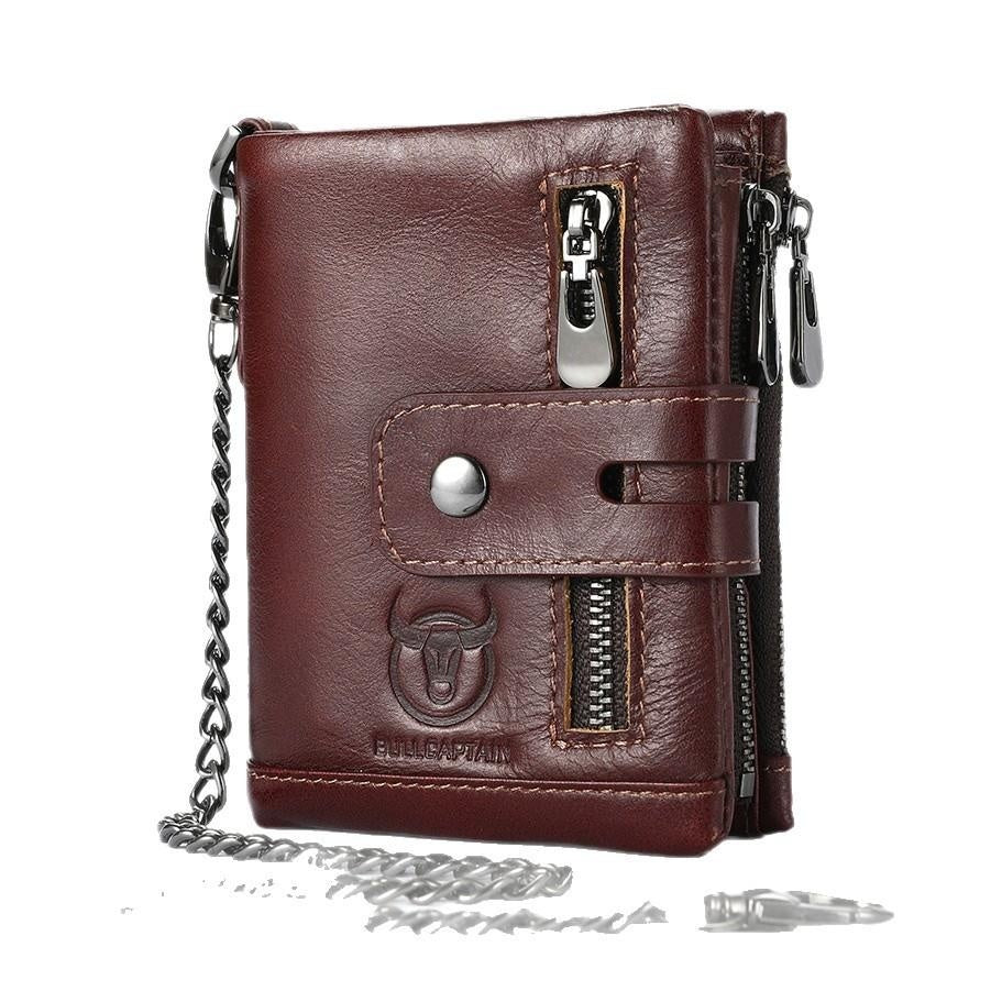 Captain Bull Mens Genuine Leather Phone Holder Wallet, Multi-functional