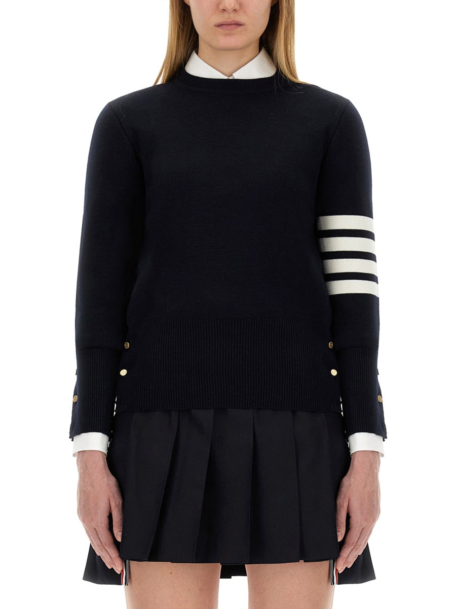 Thom Browne Women Milano Stitch Jersey With 4 Bars