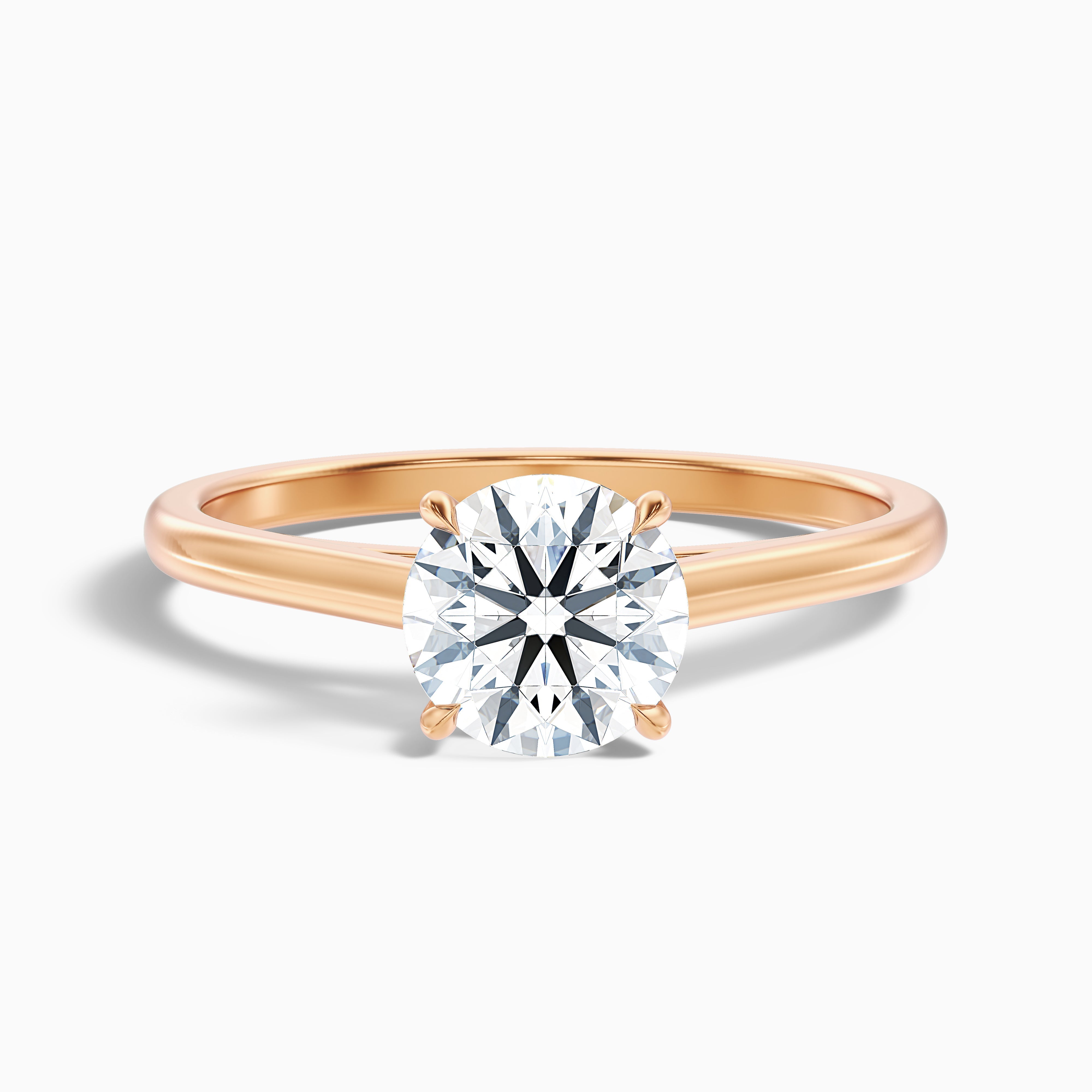Anika 2 Carat Round Cut Solitaire Lab Grown Diamond Ring in 14k Yellow Gold
