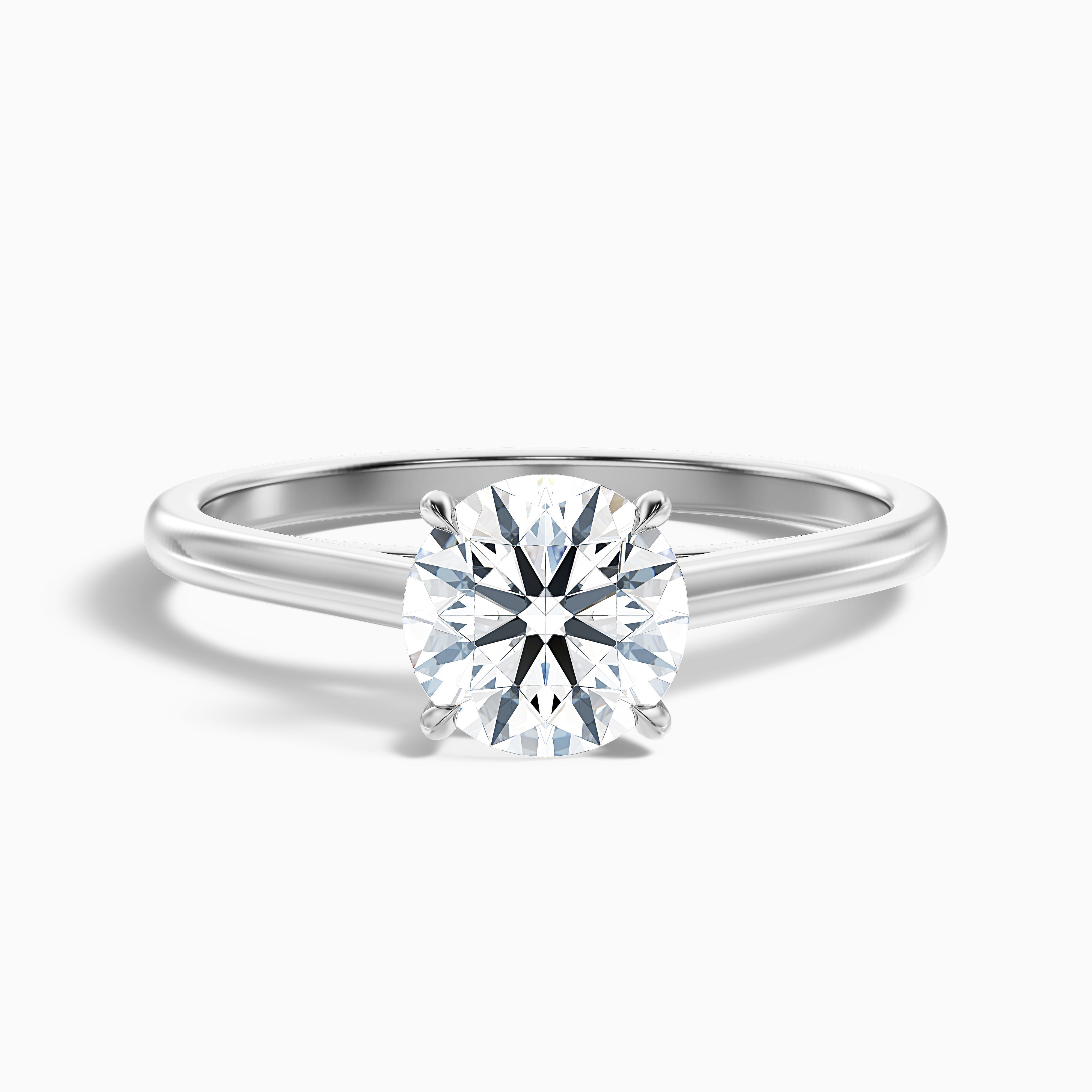 Anika 2 Carat Round Cut Solitaire Lab Grown Diamond Ring in 14k Yellow Gold