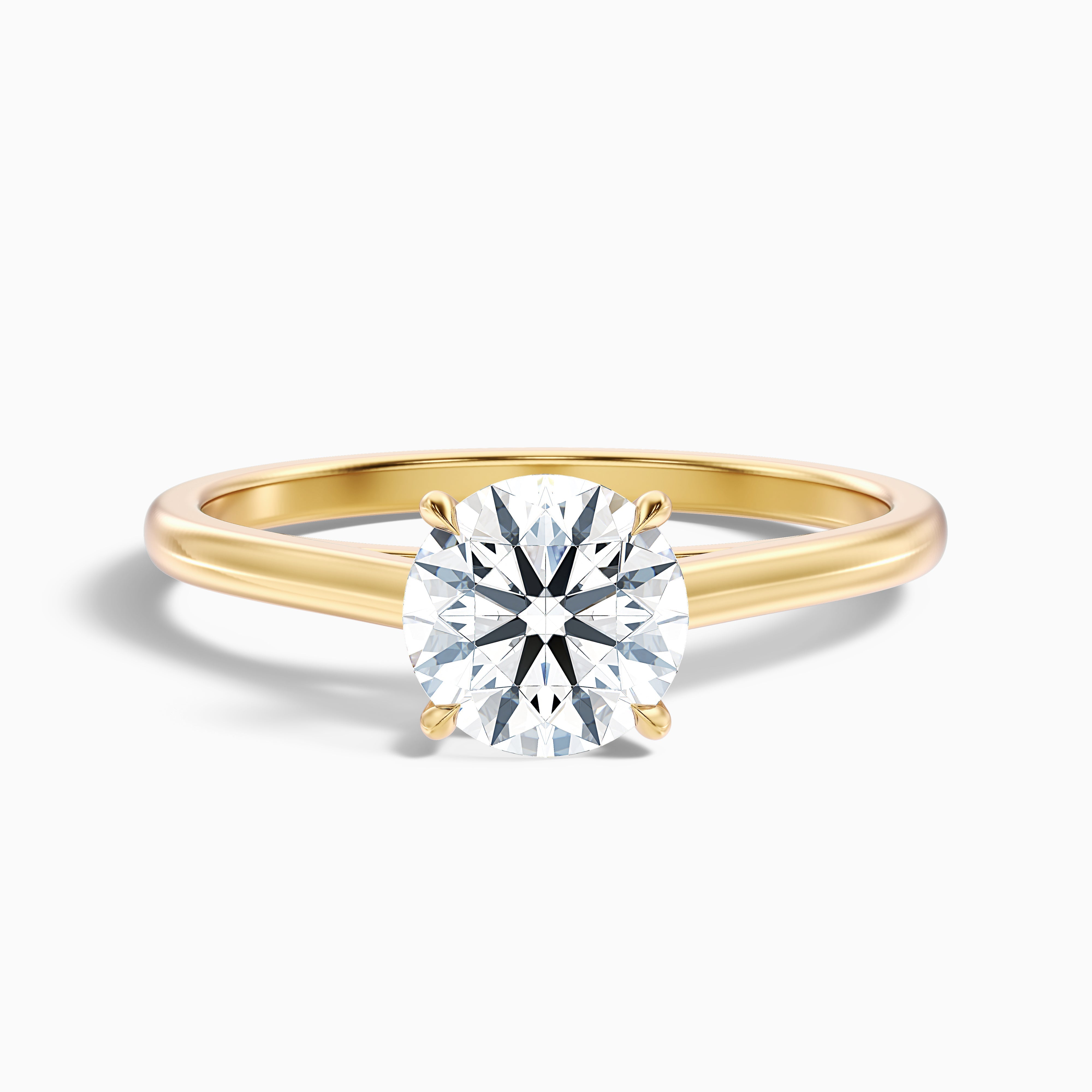 Anika 1 Carat Round Cut Solitaire Lab Grown Diamond Ring in 14k Rose Gold