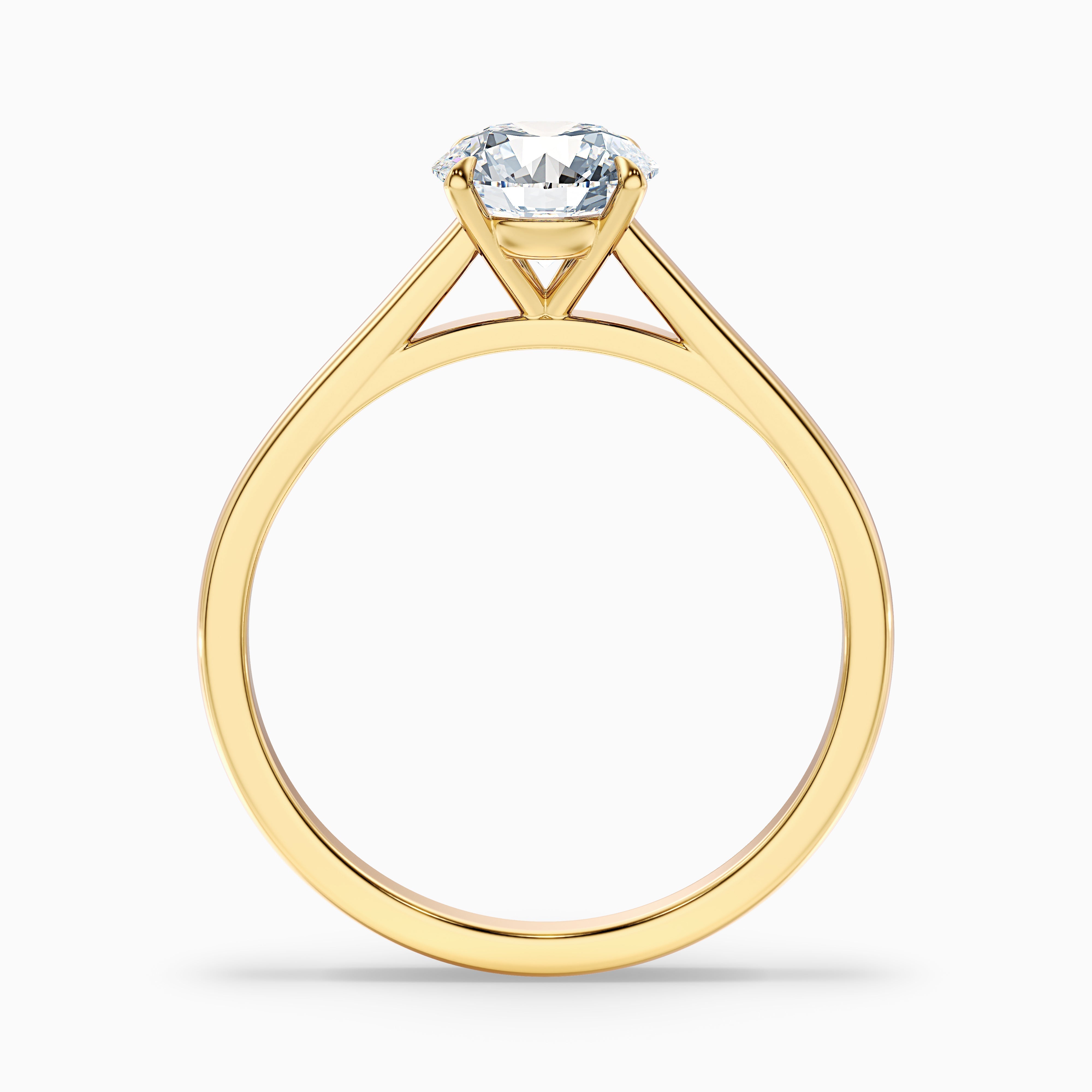 Nia 4.5 Carat Round Cut Solitaire Moissanite Engagement Ring in 14k Rose Gold