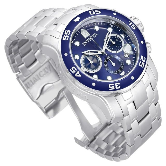 Invicta Pro Diver Chronograph Watch — Blue Dial