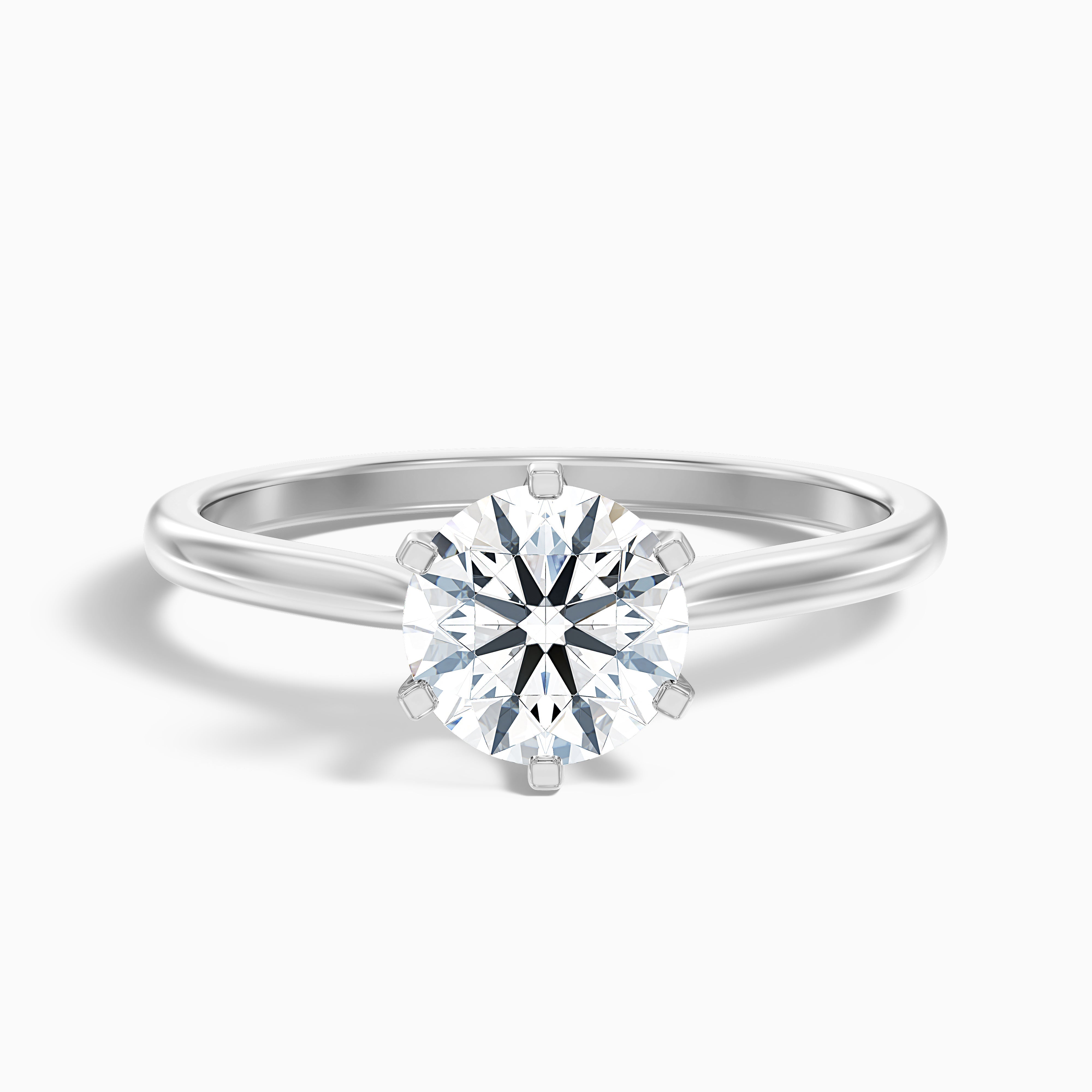 Amy 3 Carat Round Solitaire Lab Grown Diamond Ring in 18k Rose Gold