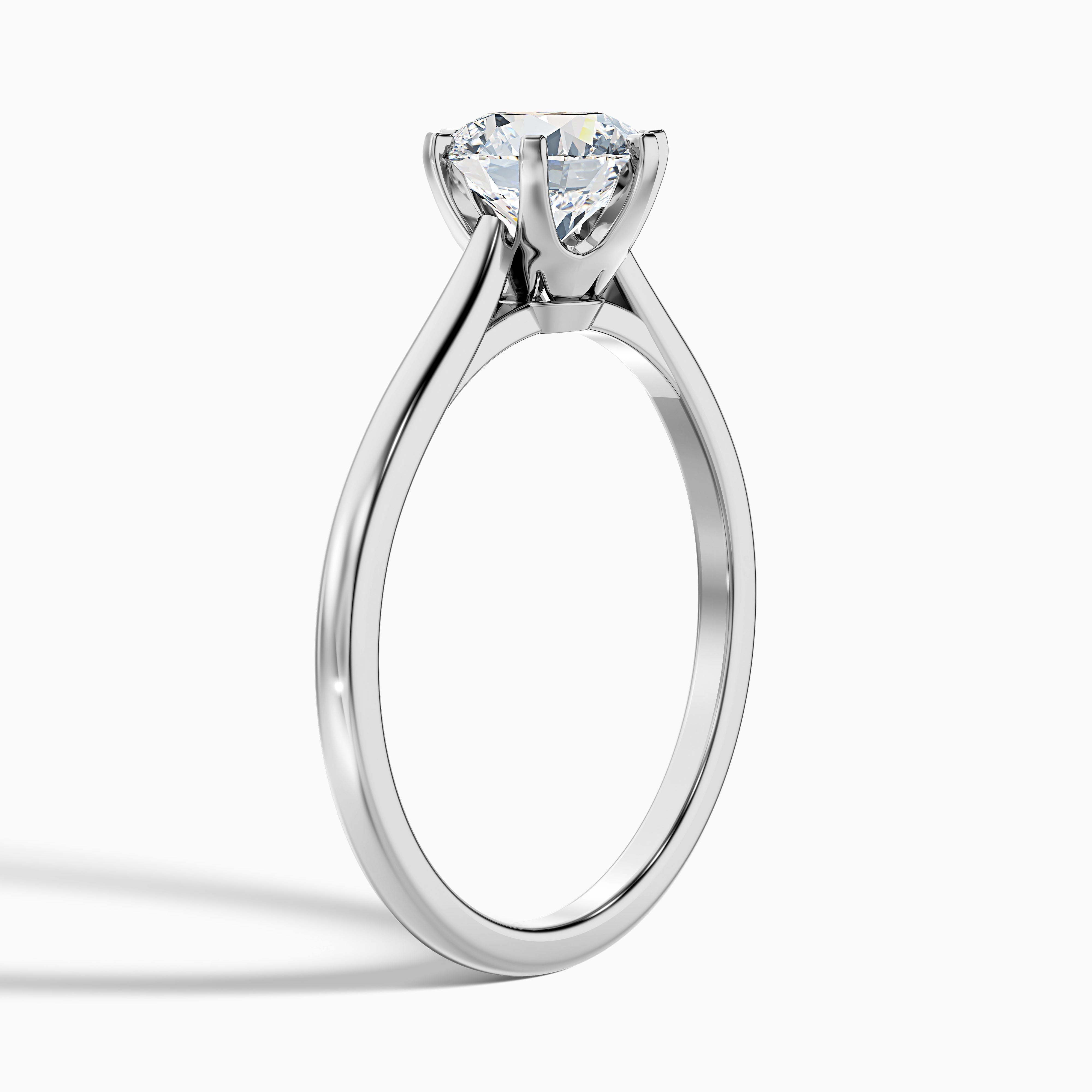 Amy 1 Carat Round Solitaire Lab Grown Diamond Ring in 10k Rose Gold