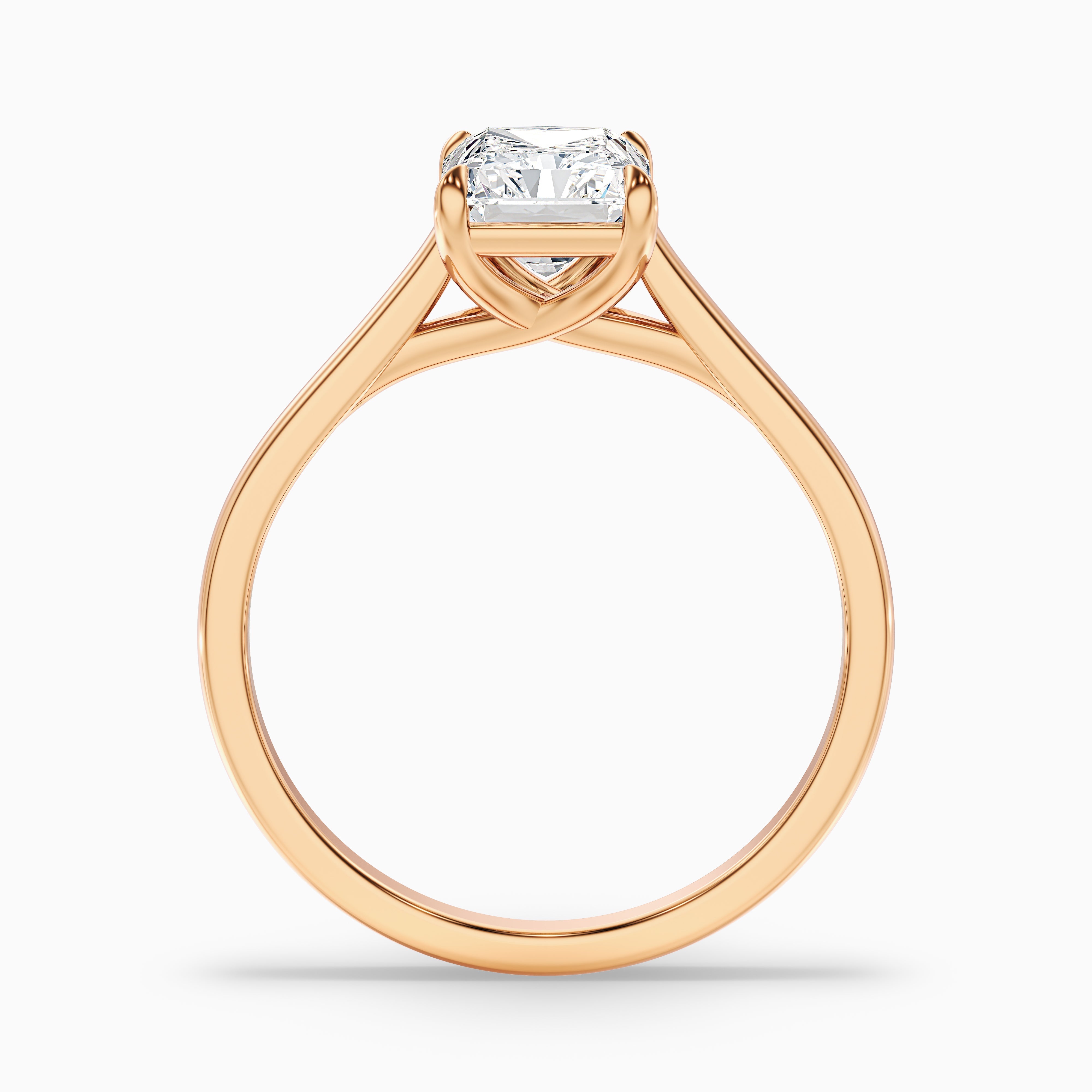 Daisy 5 Carat Radiant Cut Solitaire Lab Grown Diamond Ring in 10k White Gold