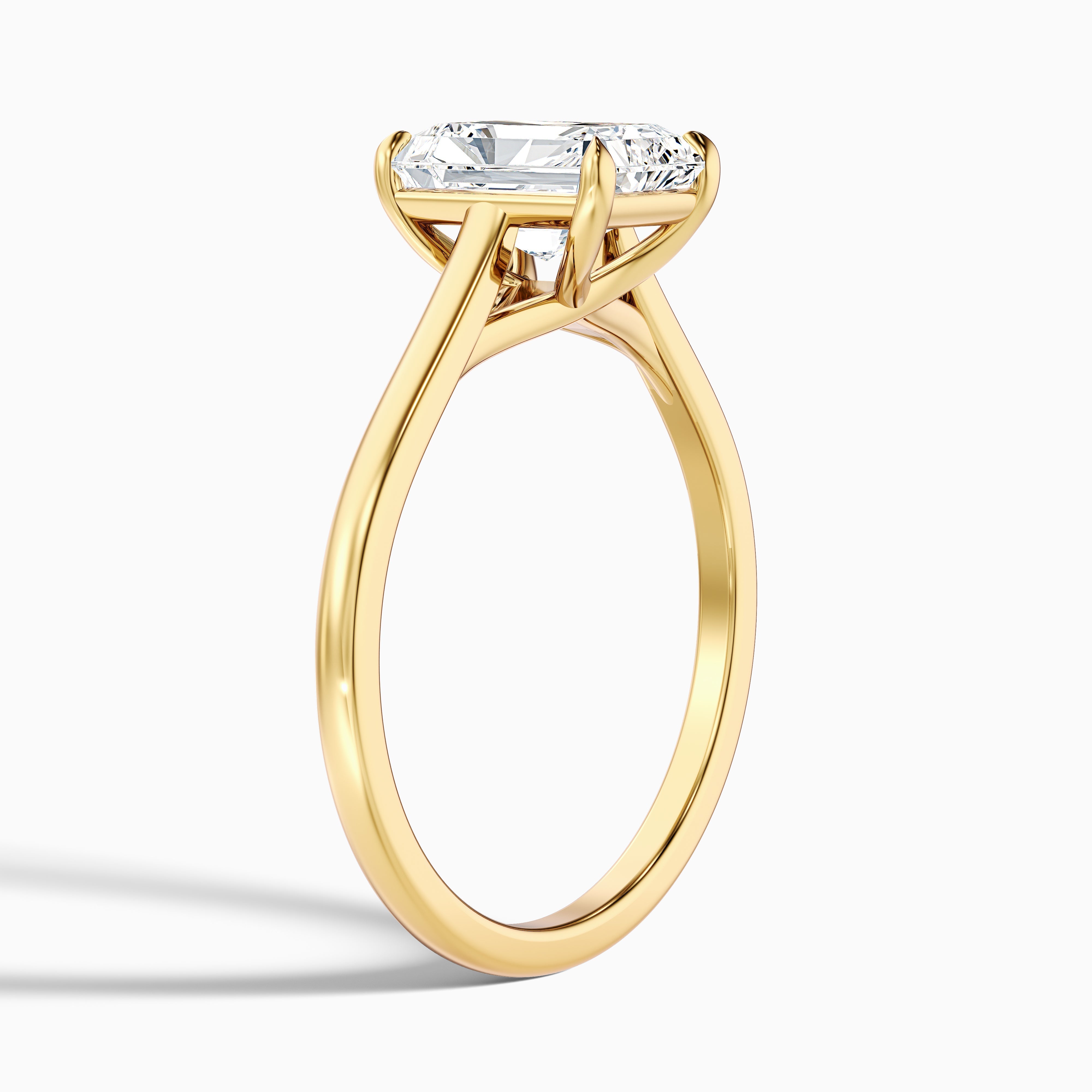 Daisy 5 Carat Radiant Cut Solitaire Lab Grown Diamond Ring in 18k Rose Gold