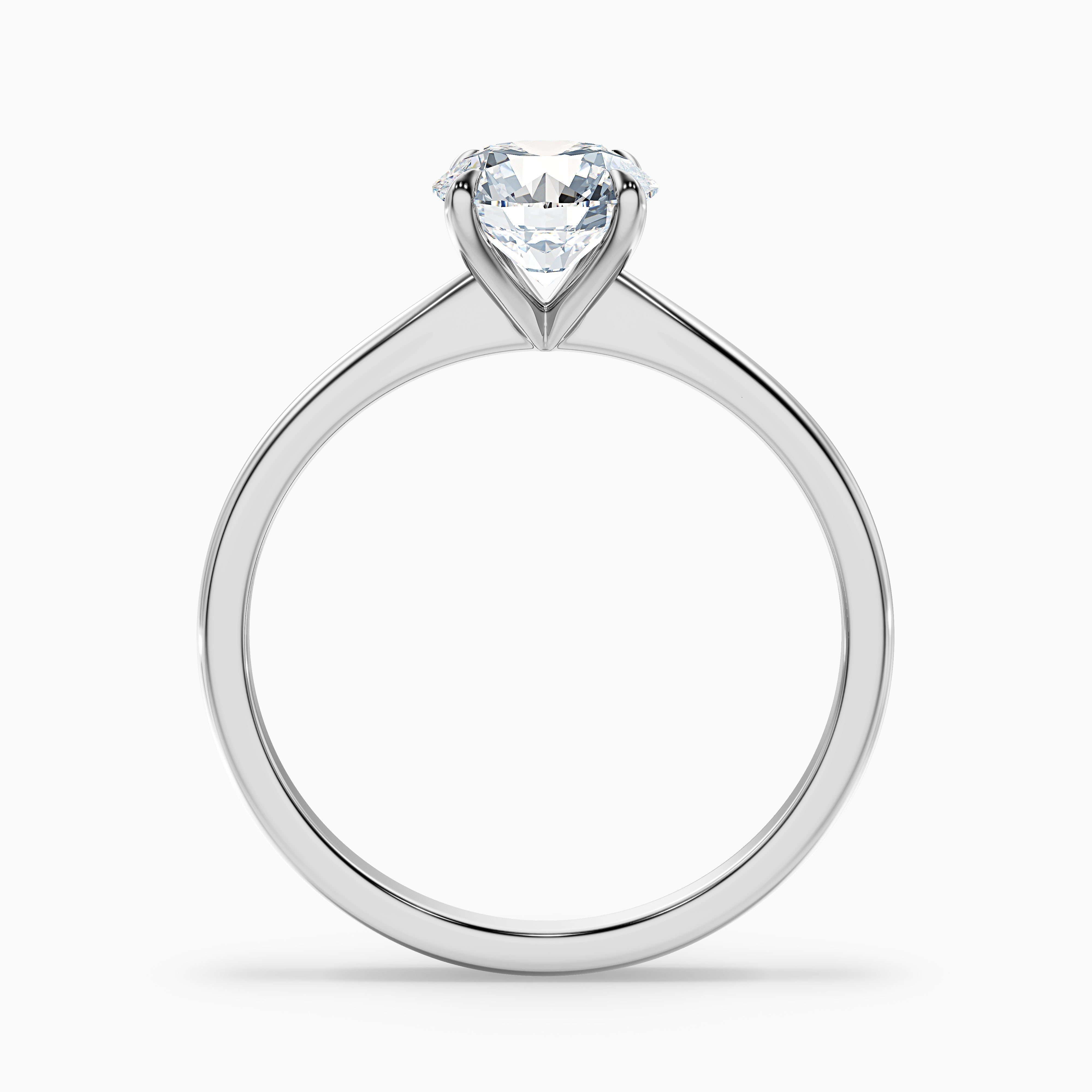 Diana 4 Carat Round Solitaire Lab Grown Diamond Ring in 14k Rose Gold