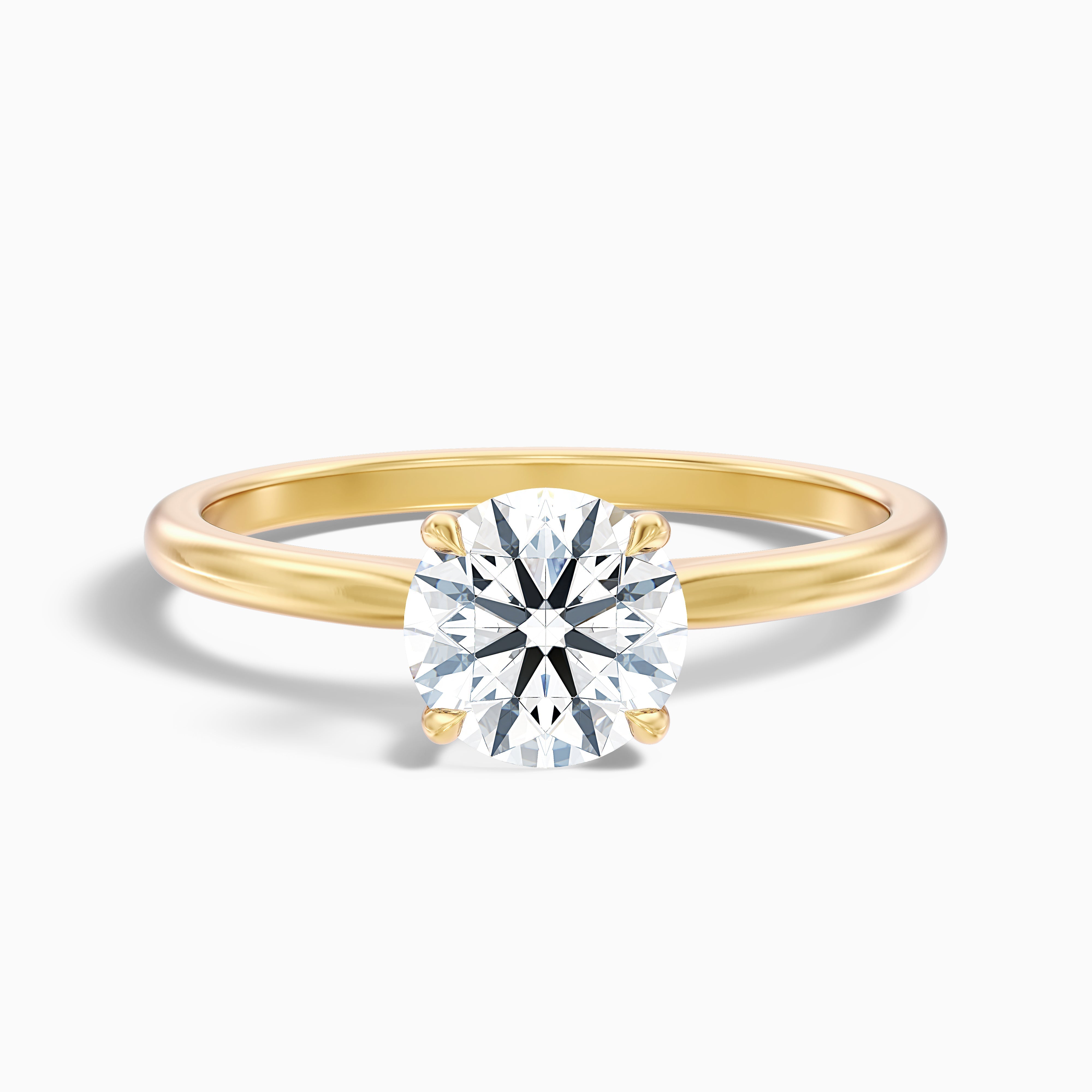 Zoey 4.5 Carat Round Solitaire Moissanite Engagement Ring in 18k Rose Gold