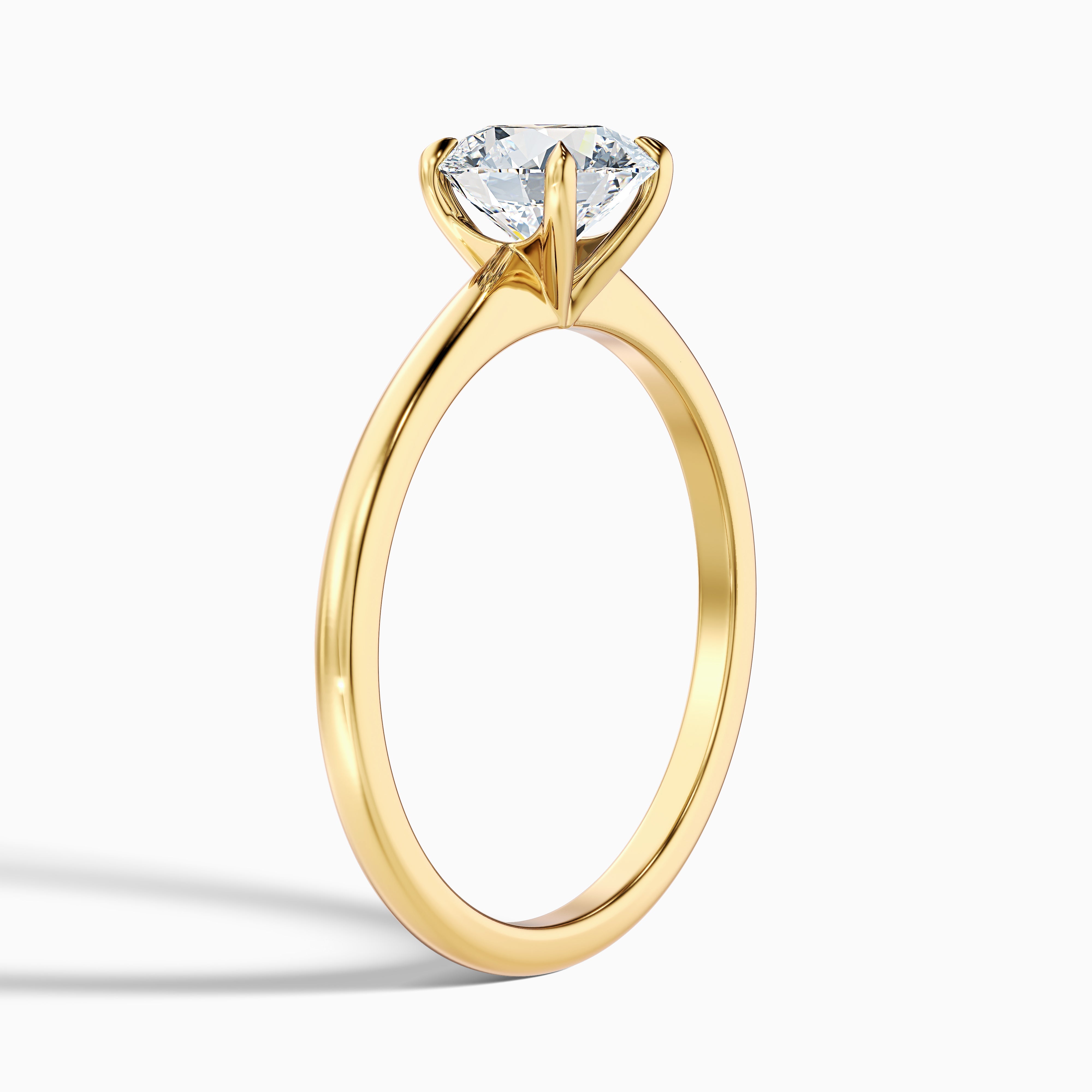 Diana 5 Carat Round Solitaire Lab Grown Diamond Ring in 18k Rose Gold