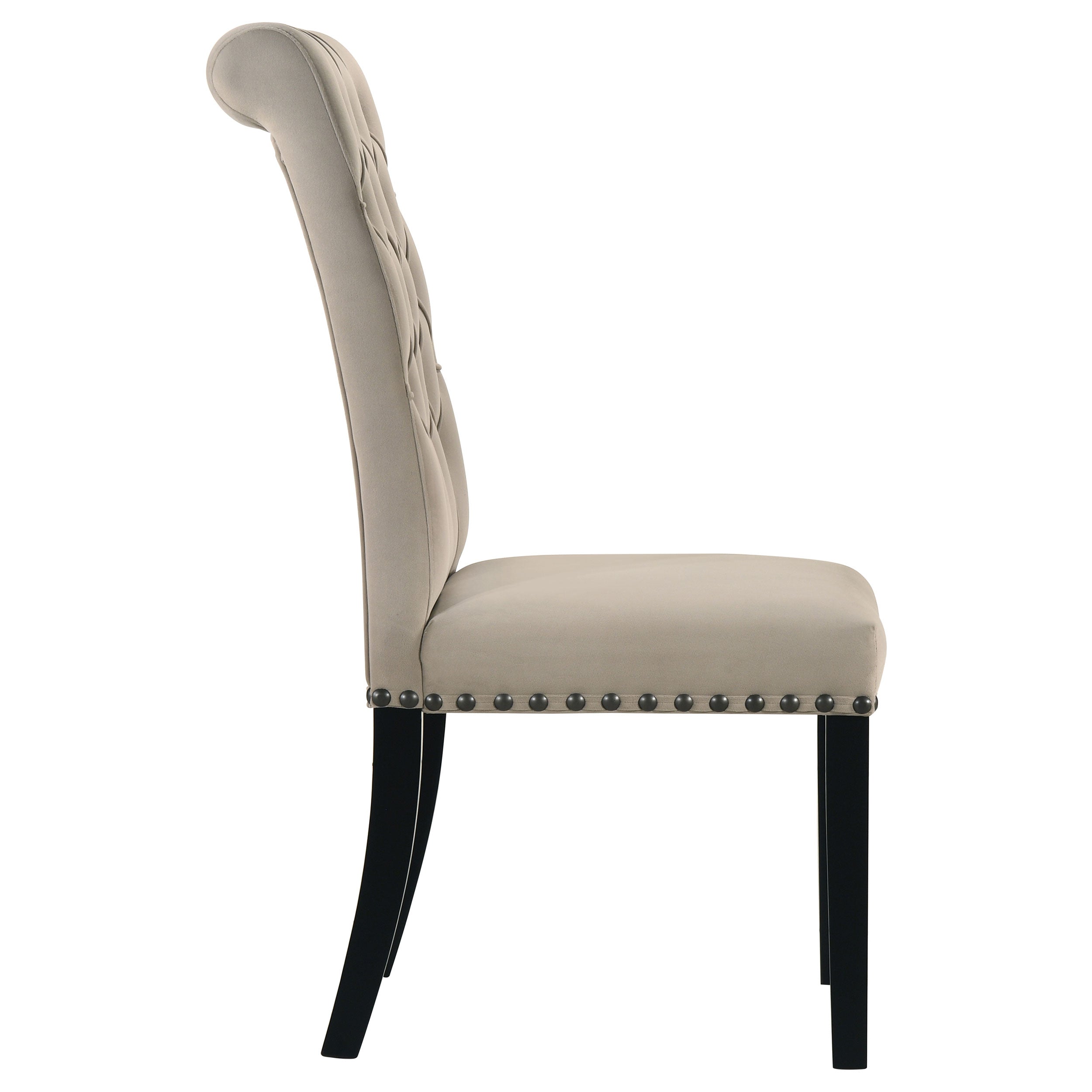 Alana Velvet Upholstered Dining Side Chair Sand (Set of 2)