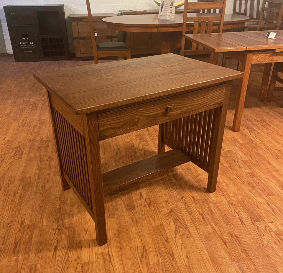 Mission / Arts and Crafts Solid Oak Writing Desk - 36 Inch