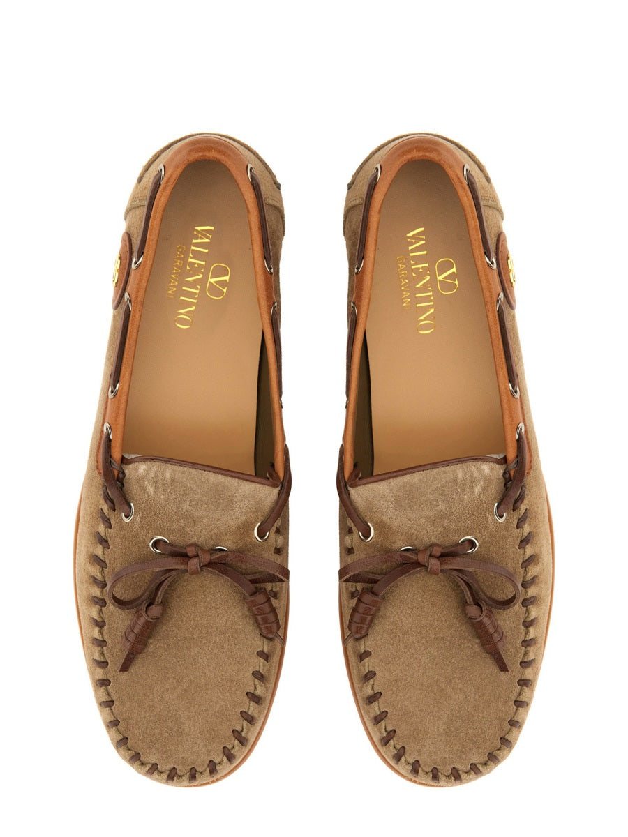 Valentino Garavani Men "Palm Avenue" Boat Moccasin