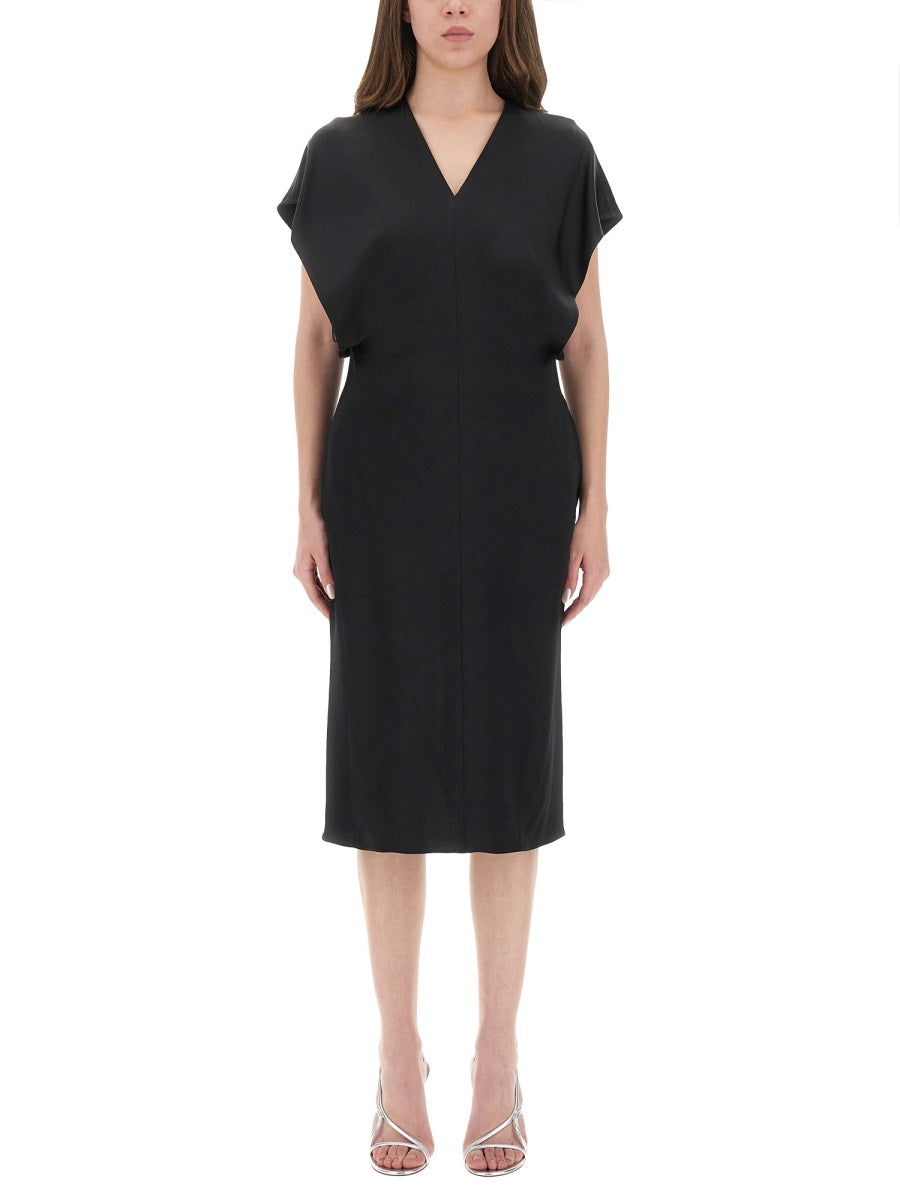 Stella Mccartney Women Midi Dress With Wing Sleeves