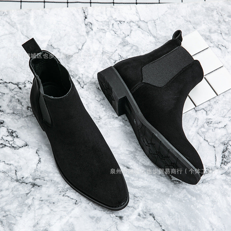 Plus-size Formal Casual Shoes High-top Leather Shoes European And American-style Ankle Boots