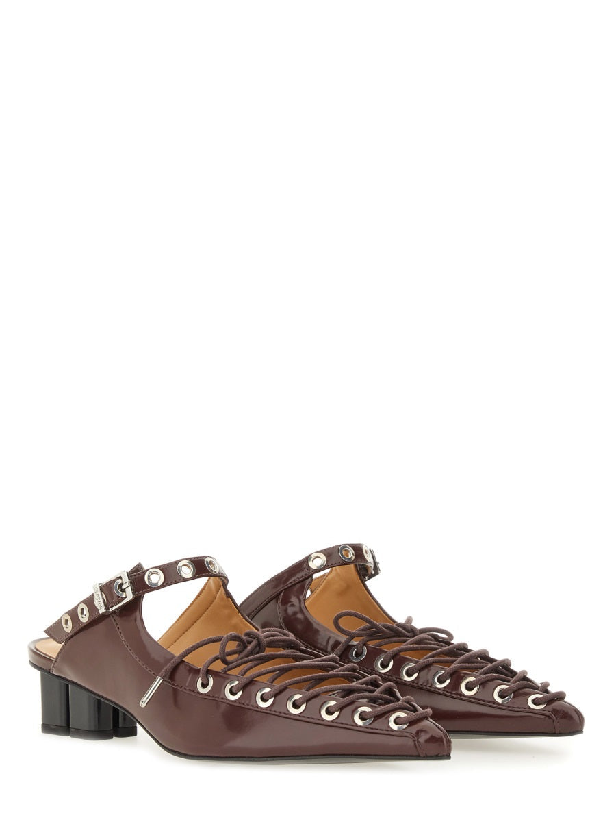 Ganni Women Mule Lace-Up