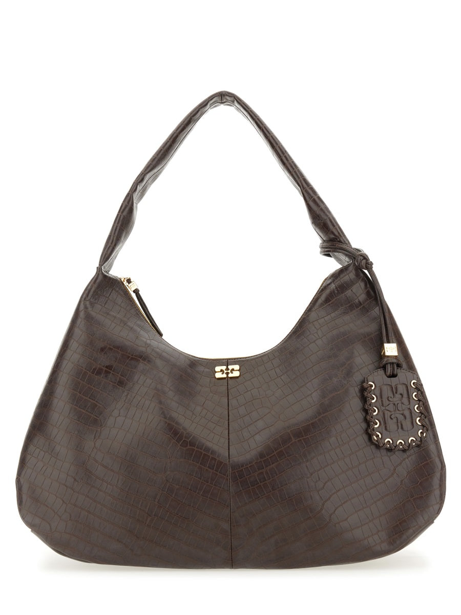 Ganni Women Hobo Bag "Croco Xxl"