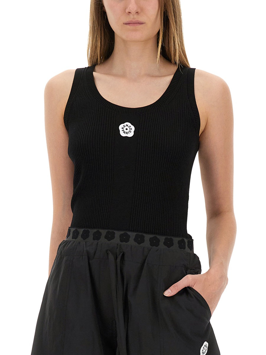 Kenzo Women Tank Top With Embroidery "Boke Flower 2.0"
