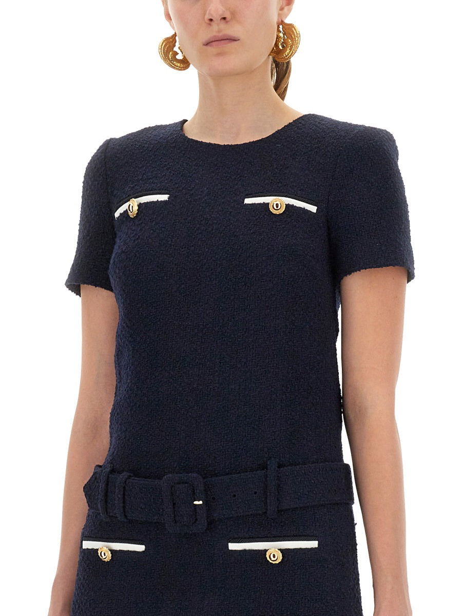 Self-Portrait Women Mini Boucle Dress