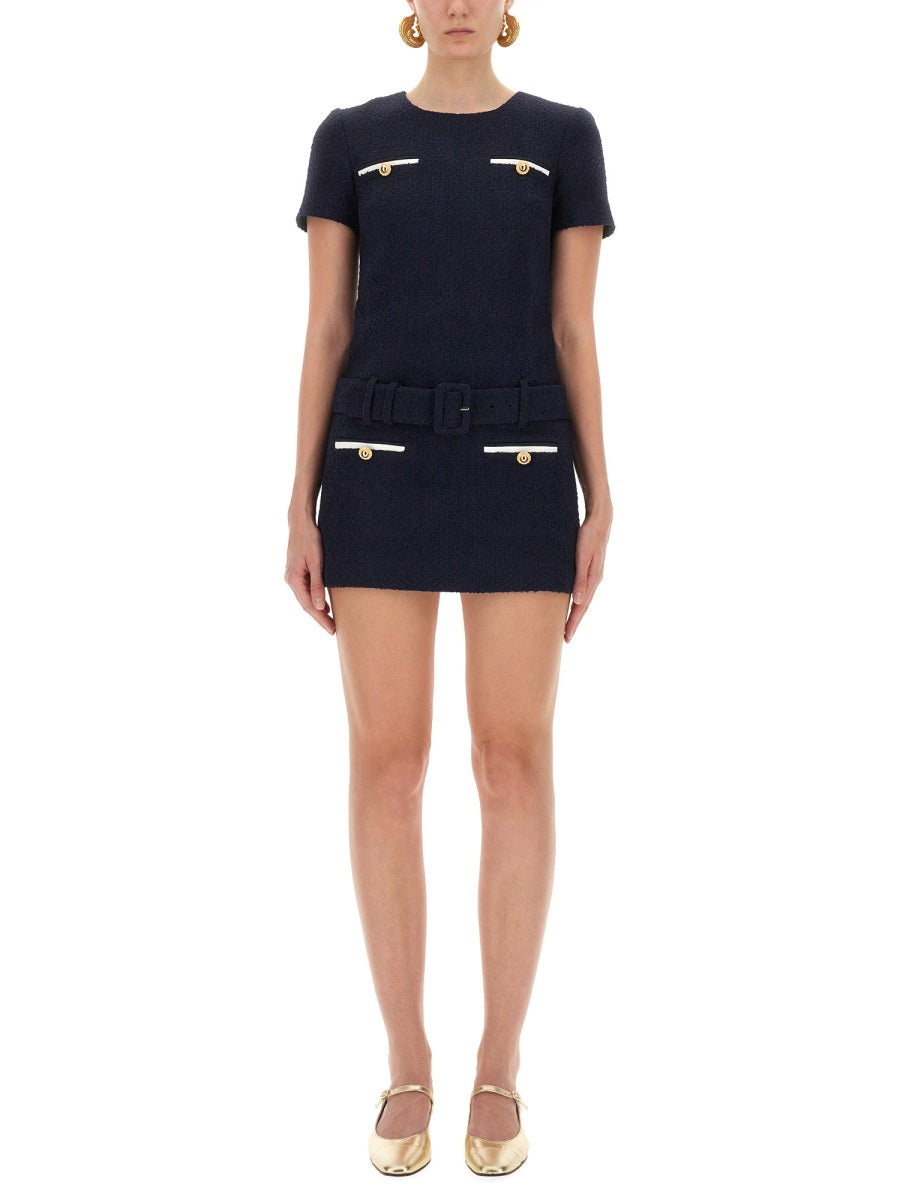 Self-Portrait Women Mini Boucle Dress