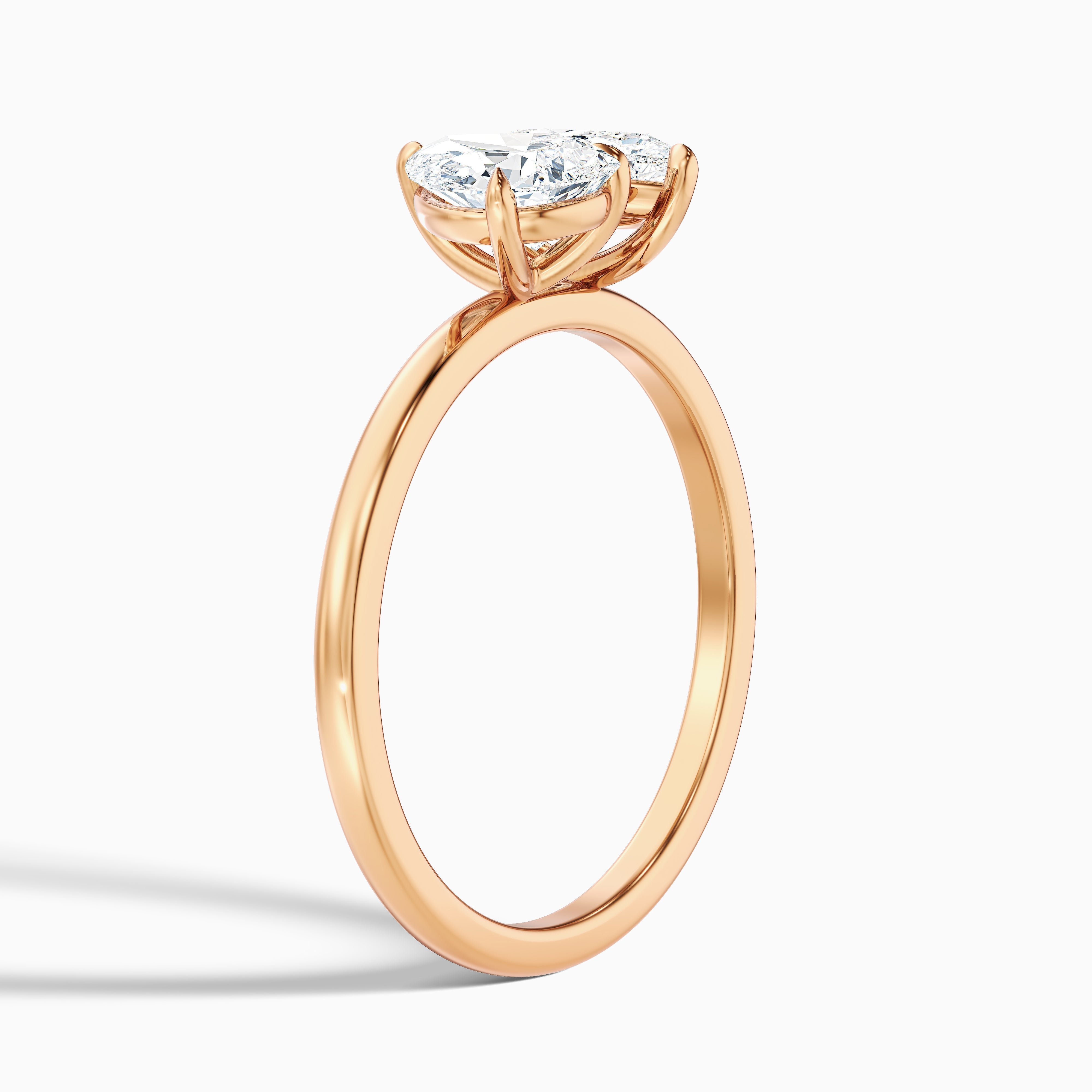 Georgia Toi Et Moi Ring in 14k Rose Gold With Both Pear Two Stone Lab Grown Diamond (3.5 Ct. Tw.)