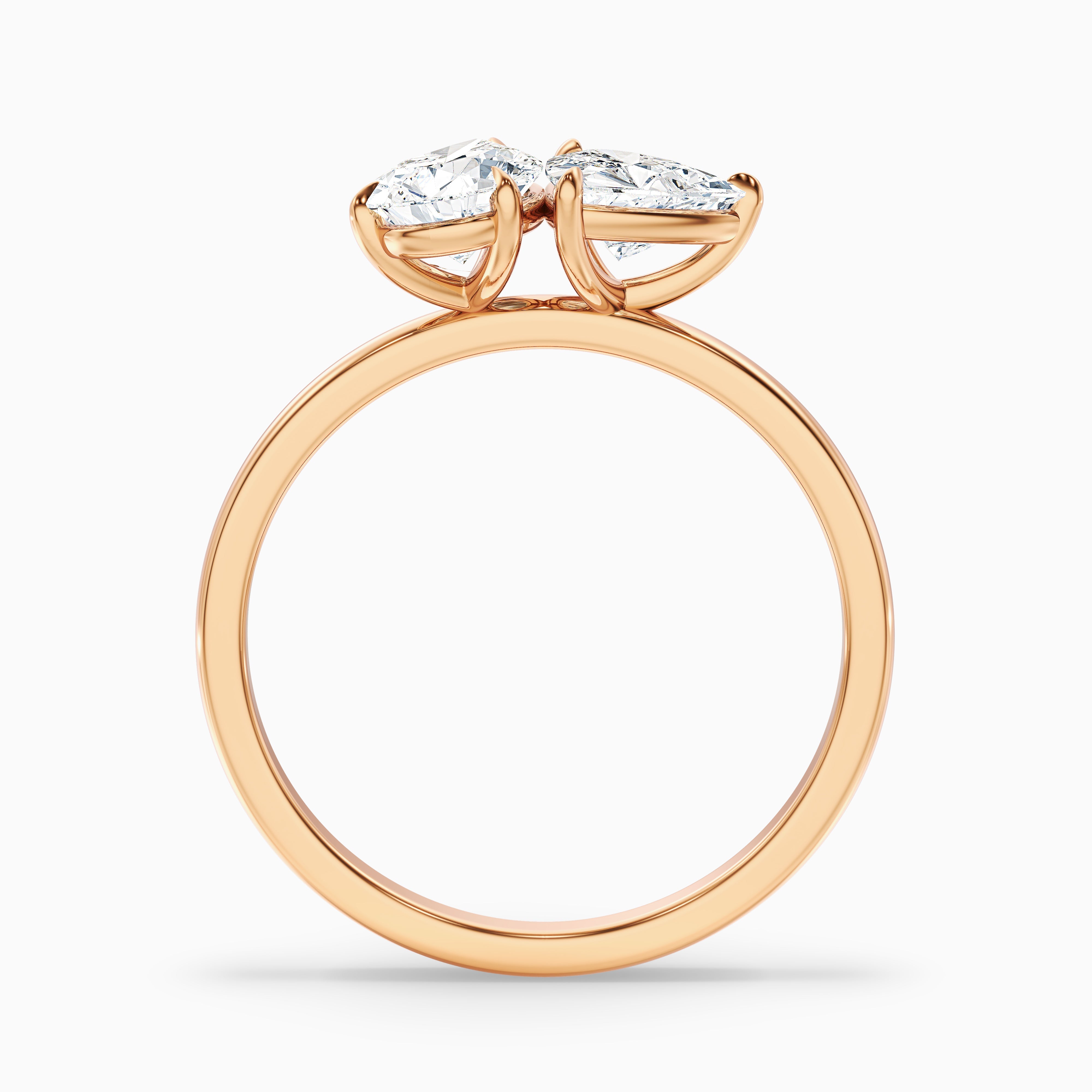 Olivia Toi Et Moi Ring in 10k White Gold With Pear and Trillion Cut Two Stone Lab Grown Diamond (2.5 Ct. Tw.)
