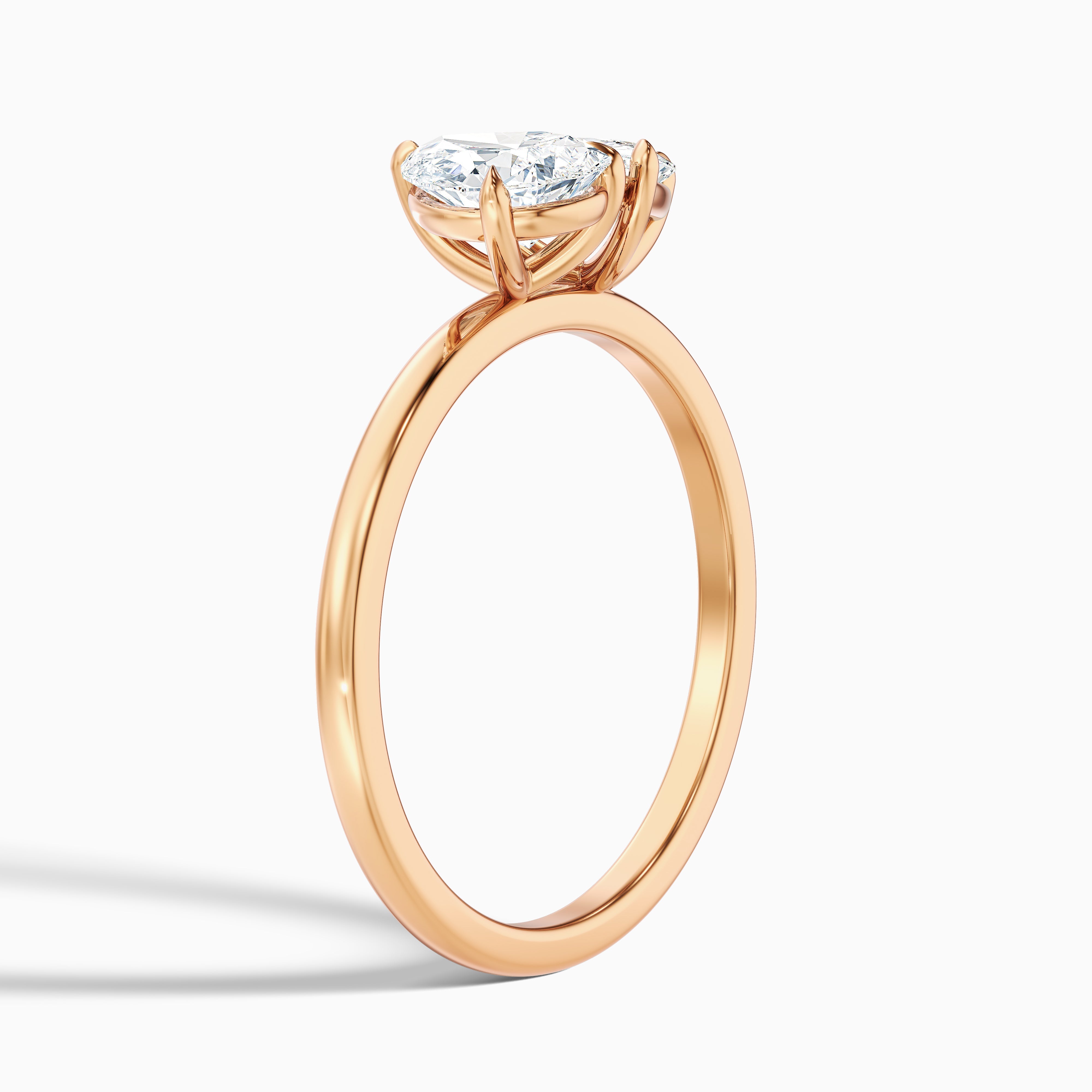 Olivia Toi Et Moi Engagement Ring in 18k White Gold With Pear and Trillion Cut Two Stone Lab Grown Diamond (1.5 Ct. Tw.)