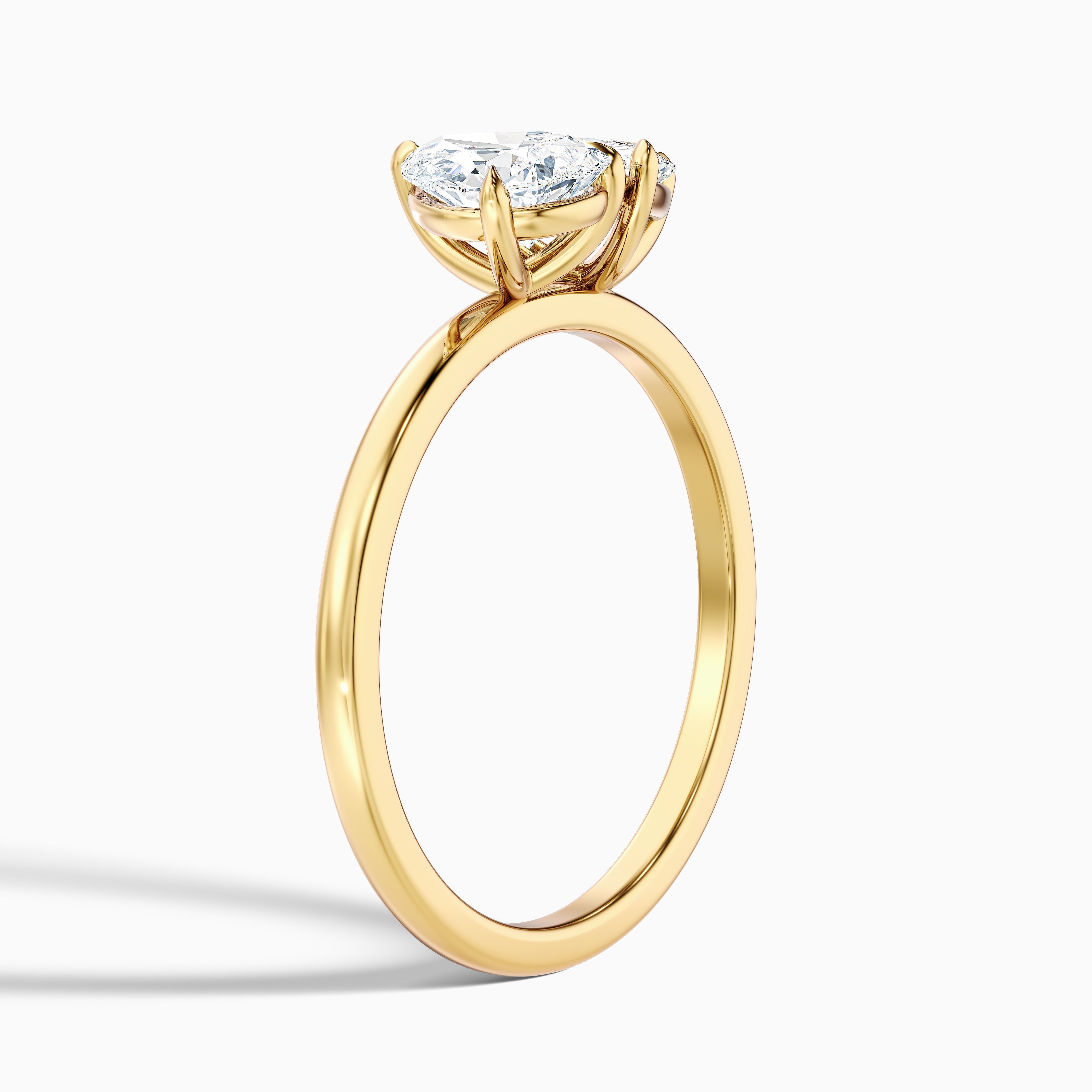 Olivia Toi Et Moi Engagement Ring in 10k Rose Gold With Pear and Trillion Cut Two Stone Lab Grown Diamond (2.5 Ct. Tw.)