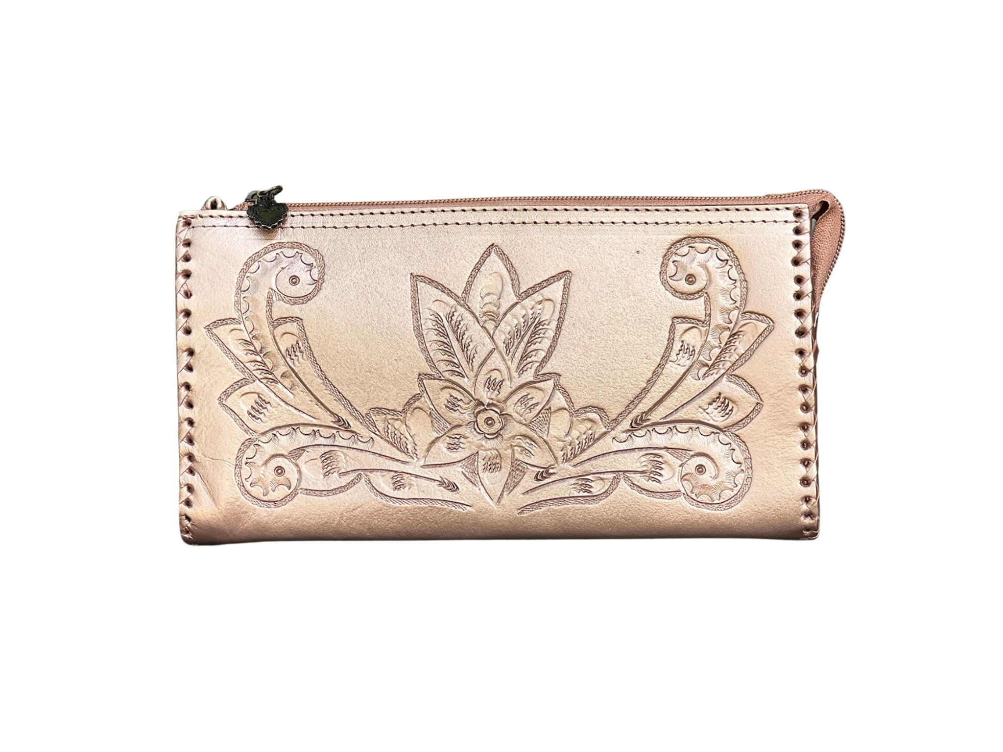 The Ella| Hand-Tooled Leather Clutch & Crossbody