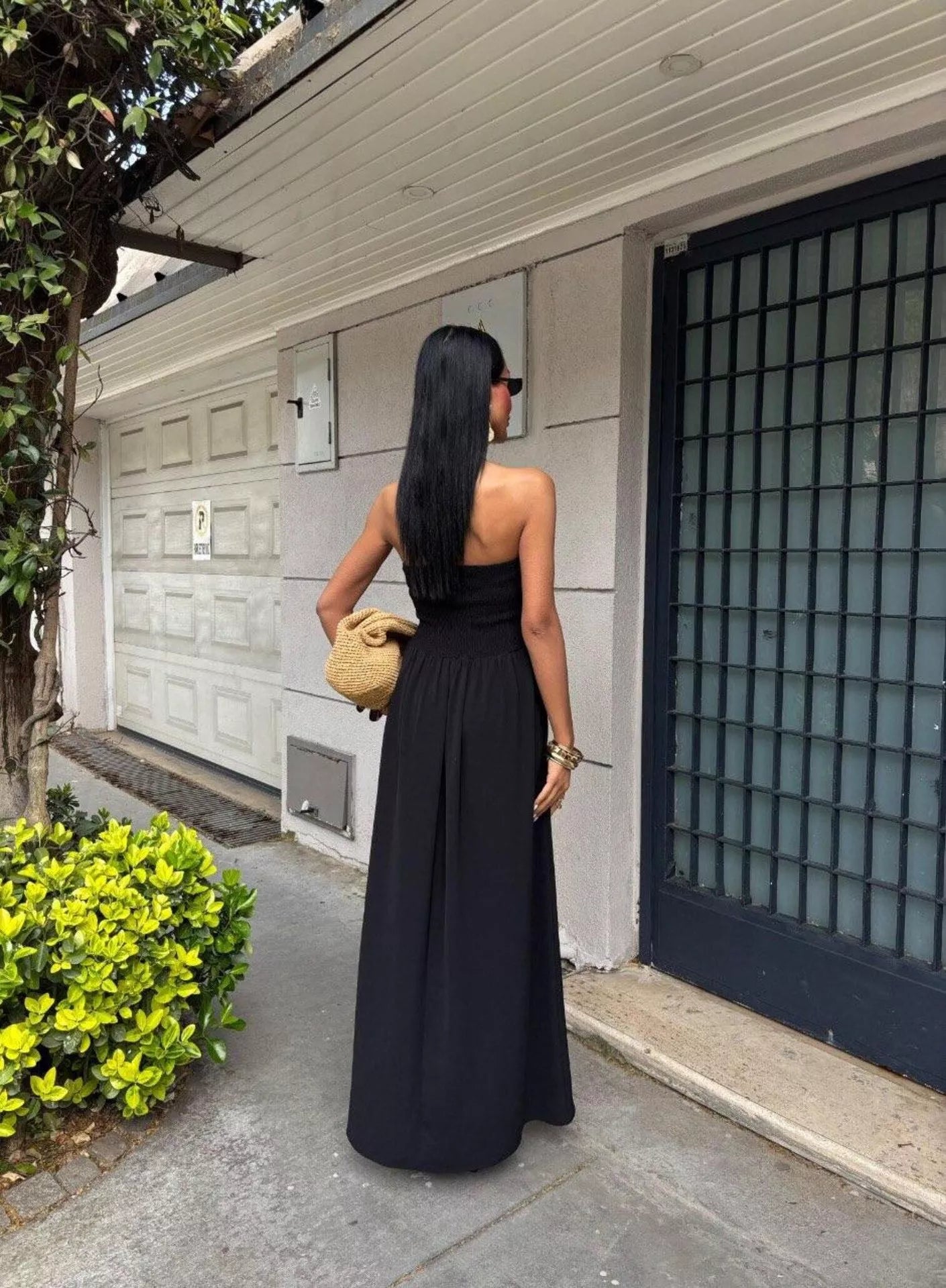 Strapless Smocked Maxi Dress
