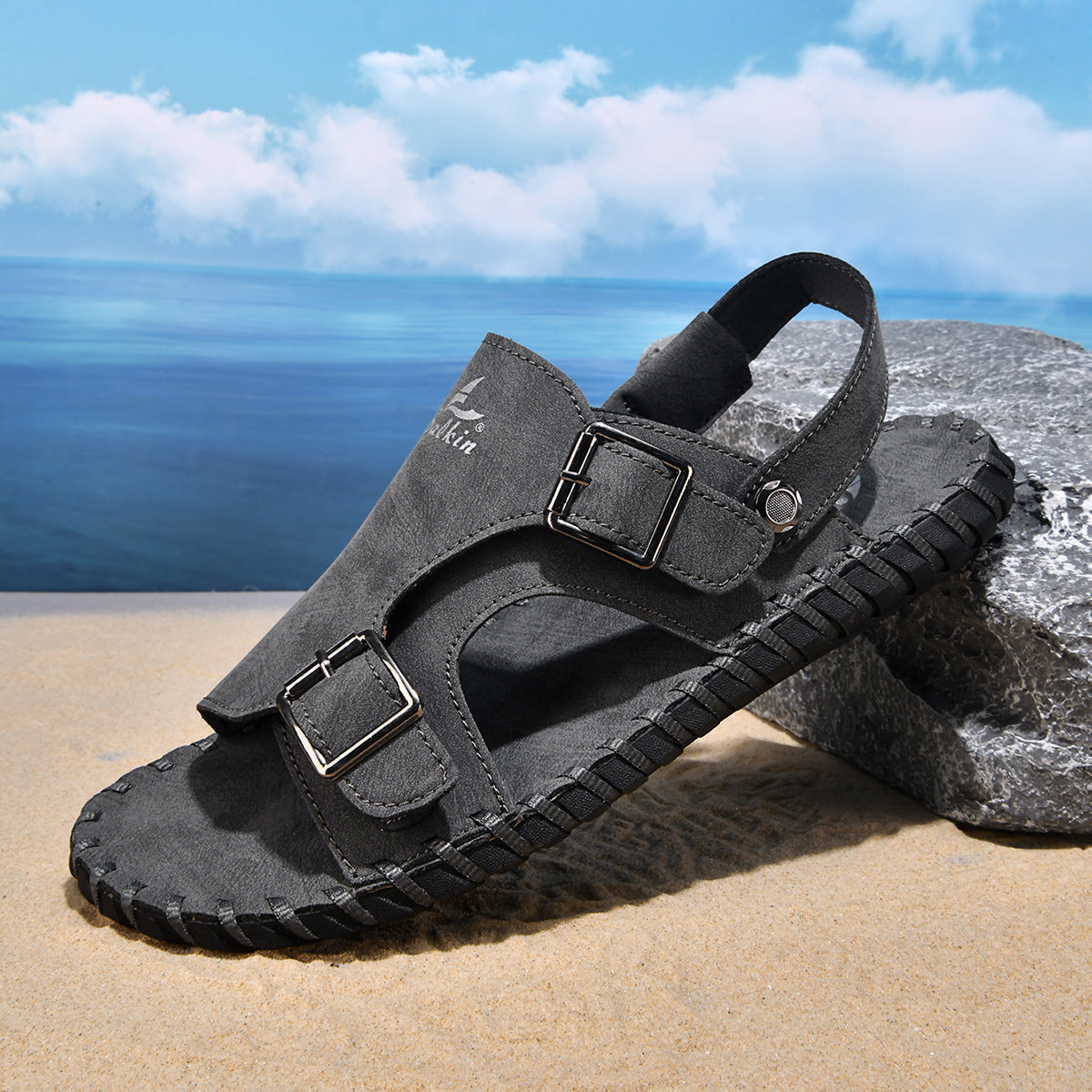 Genuine Leather Soft-soled Non-slip Beach Shoes