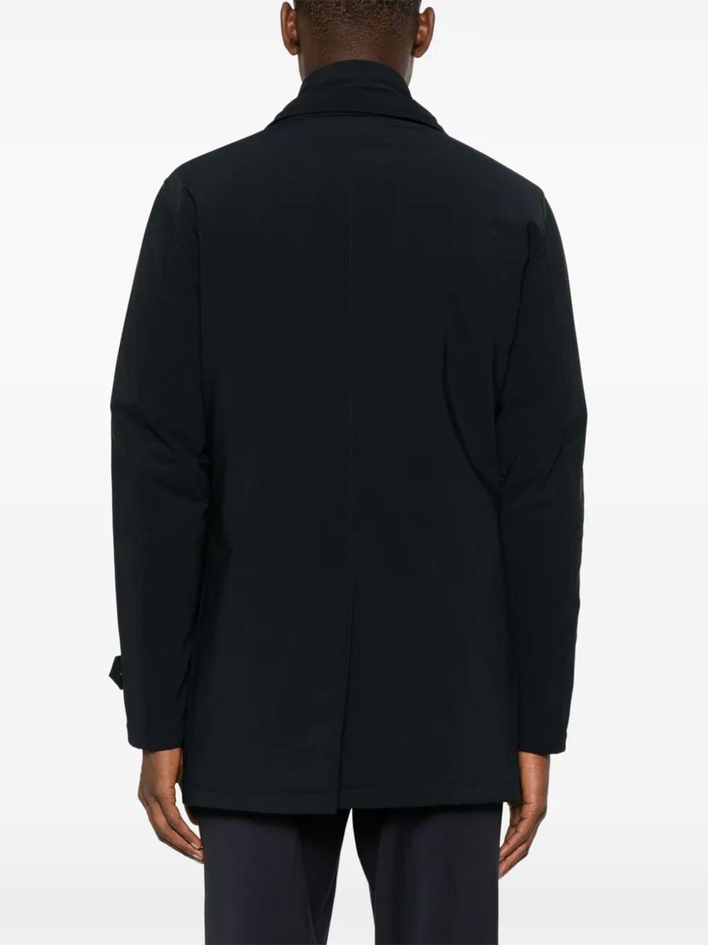 Herno Men Double-Breasted Nylon Down Jacket