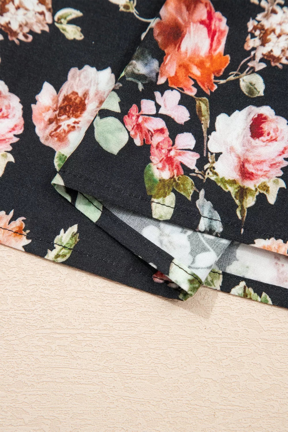 Floral Print Smocked Waist Maxi Dress