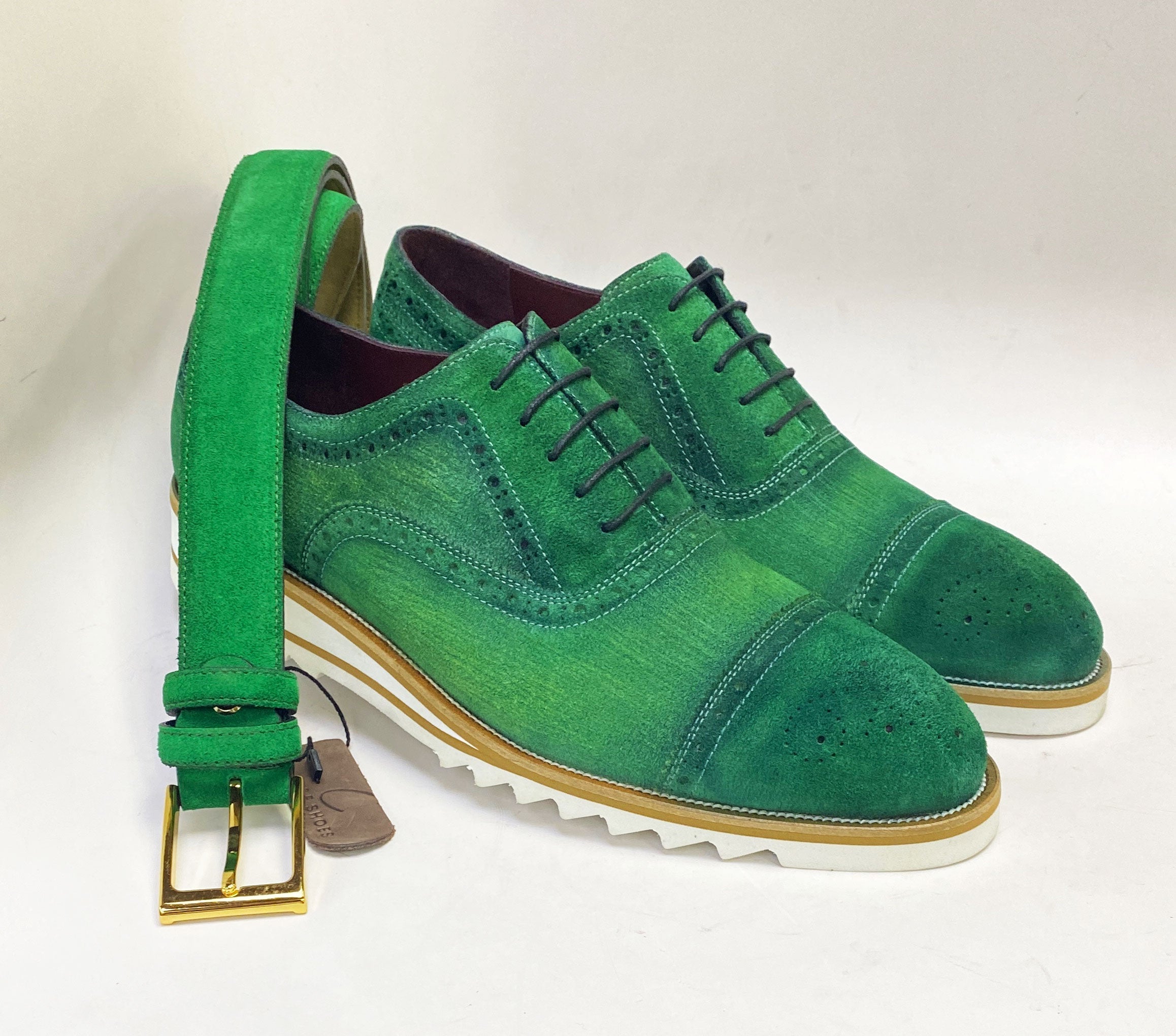 C Collection Suede Oxford - Green