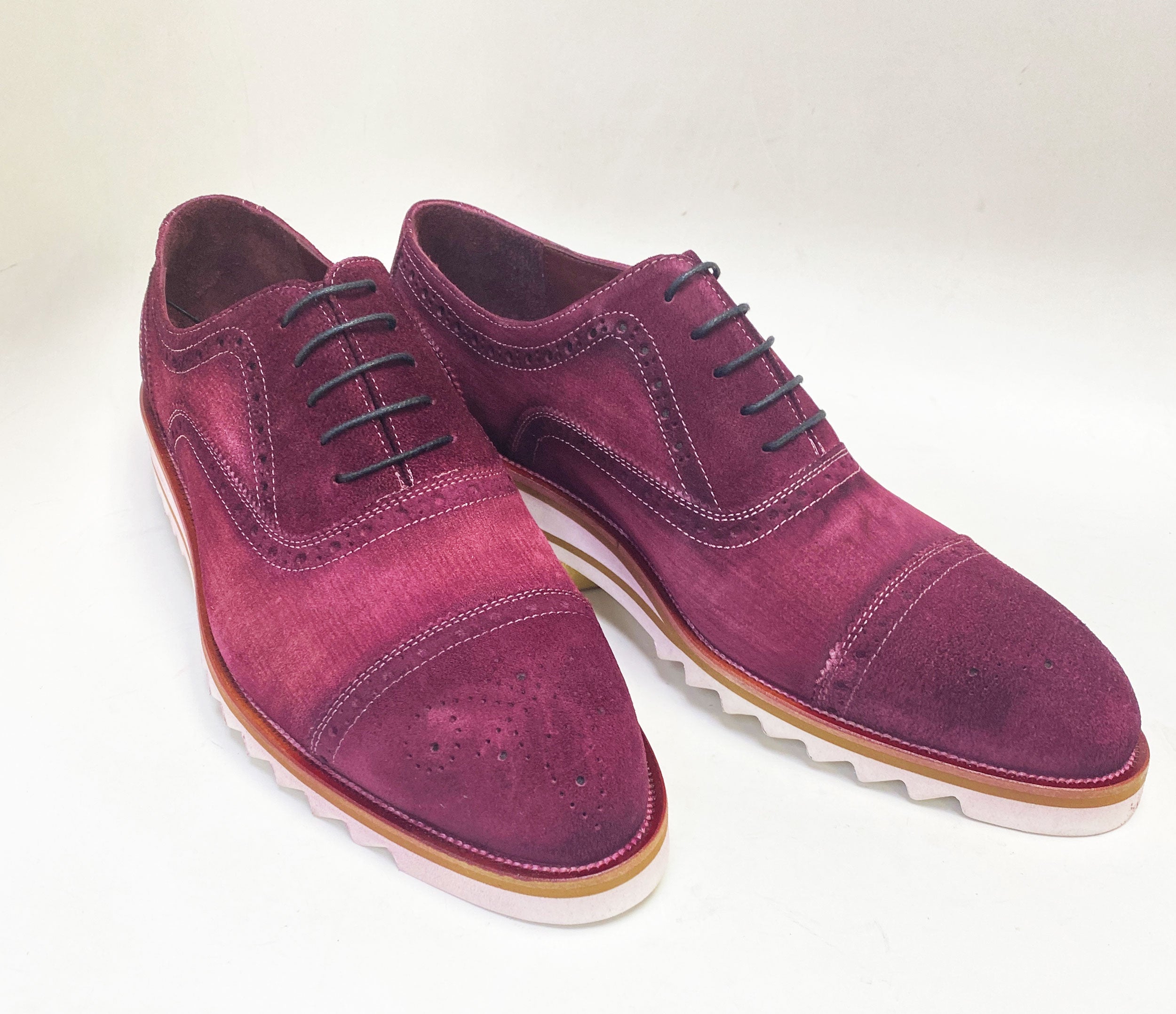C Collection Suede Oxford - Burgundy