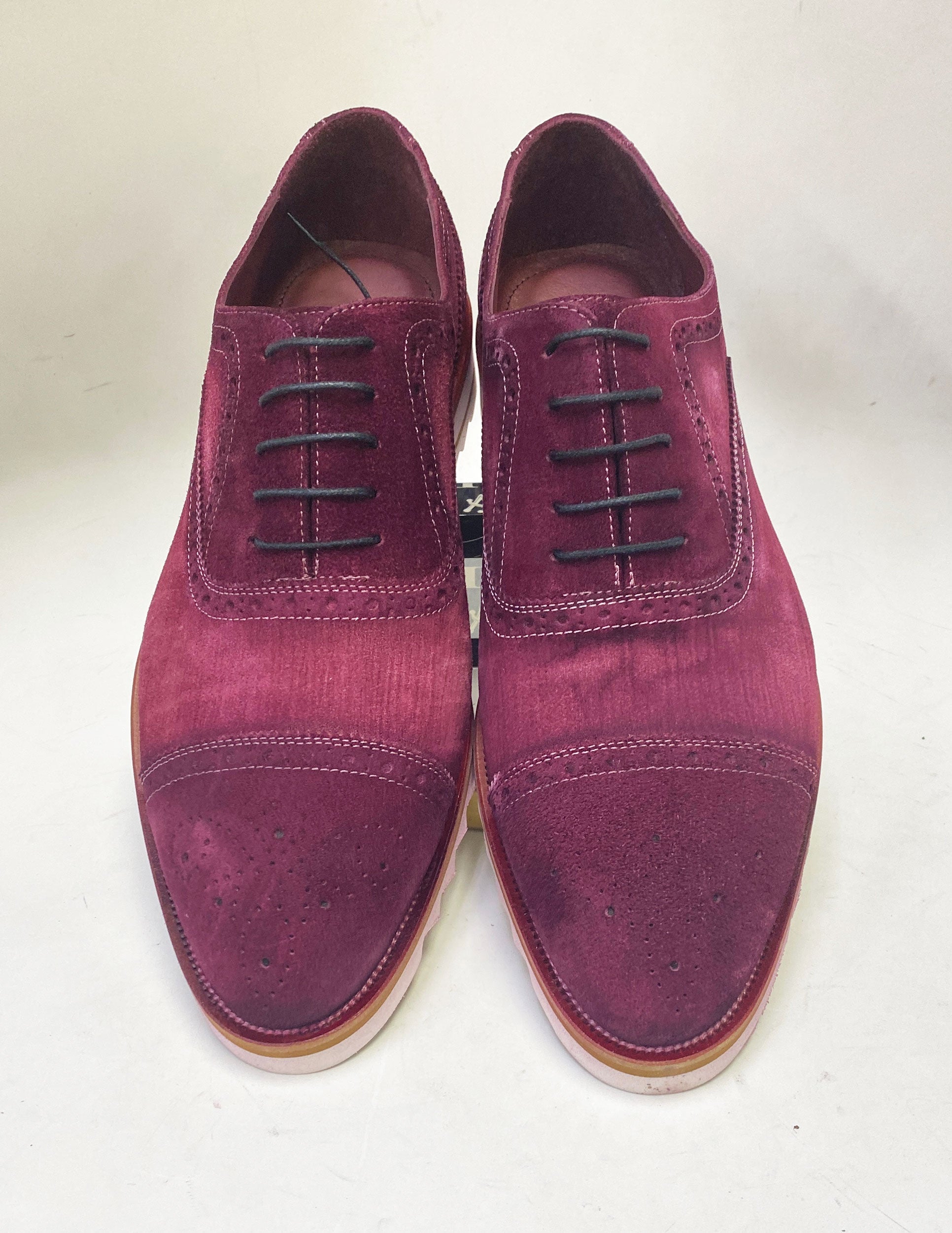 C Collection Suede Oxford - Burgundy