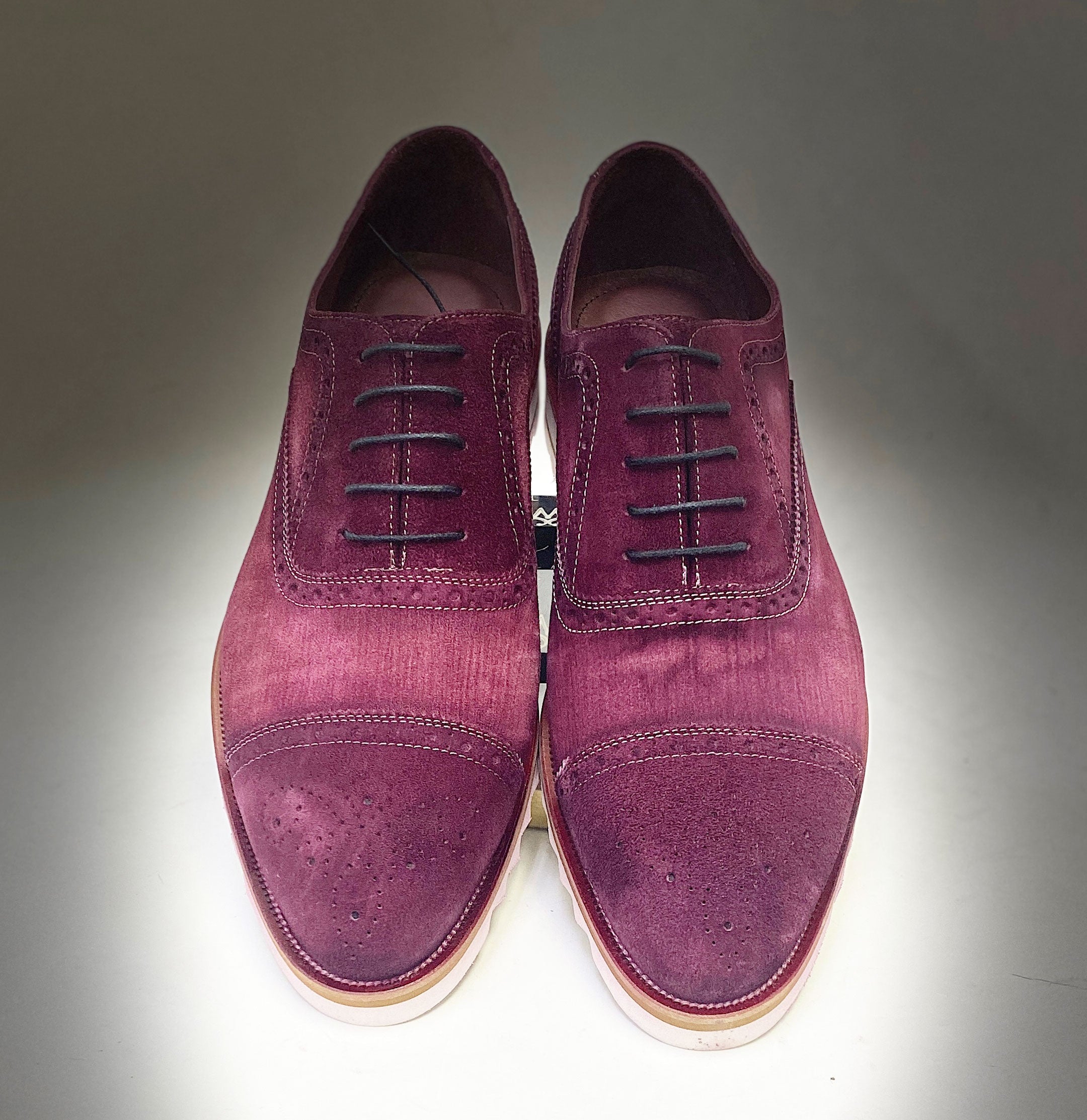 C Collection Suede Oxford - Burgundy