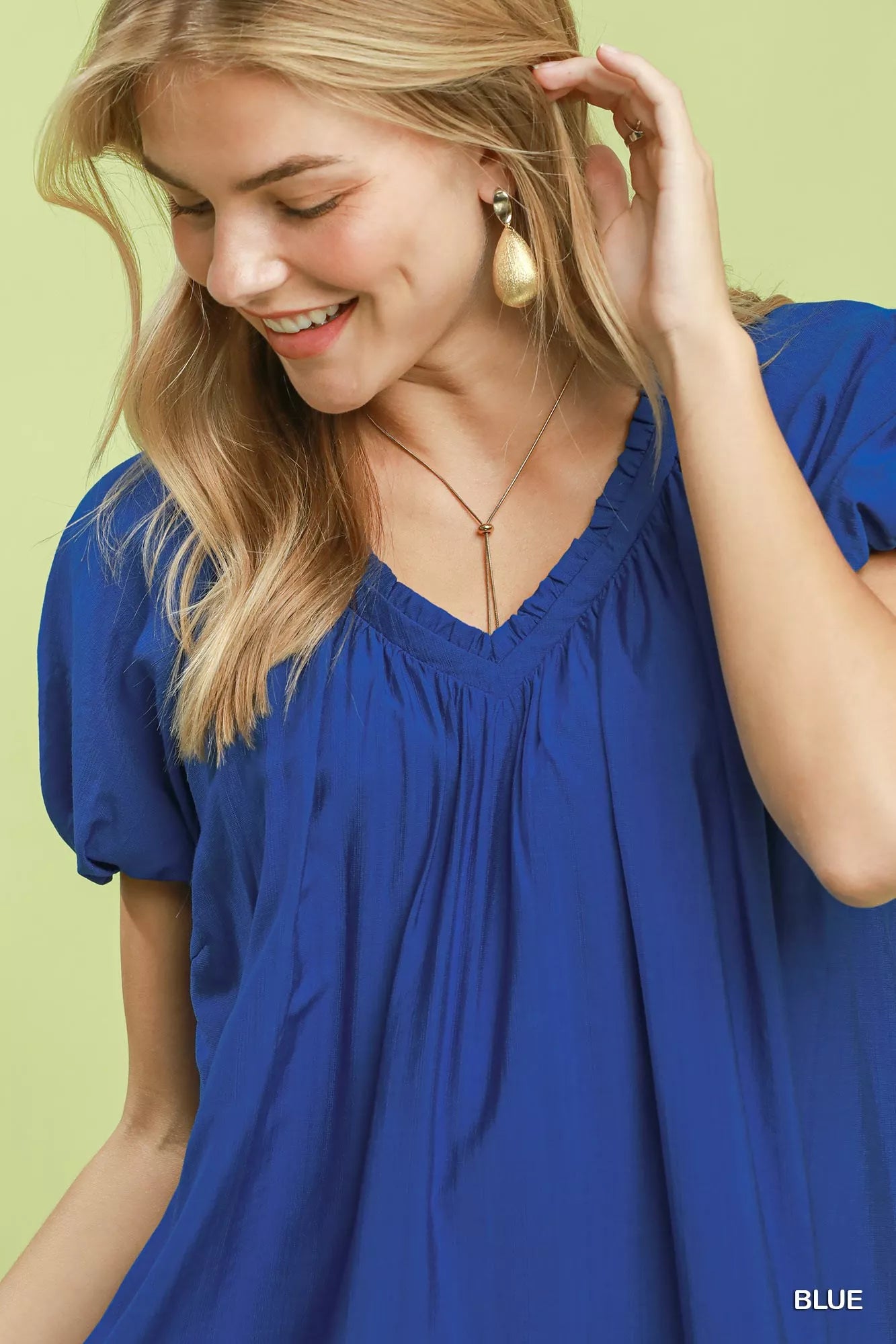 Umgee Ruffle Hem Shift Mini Dress