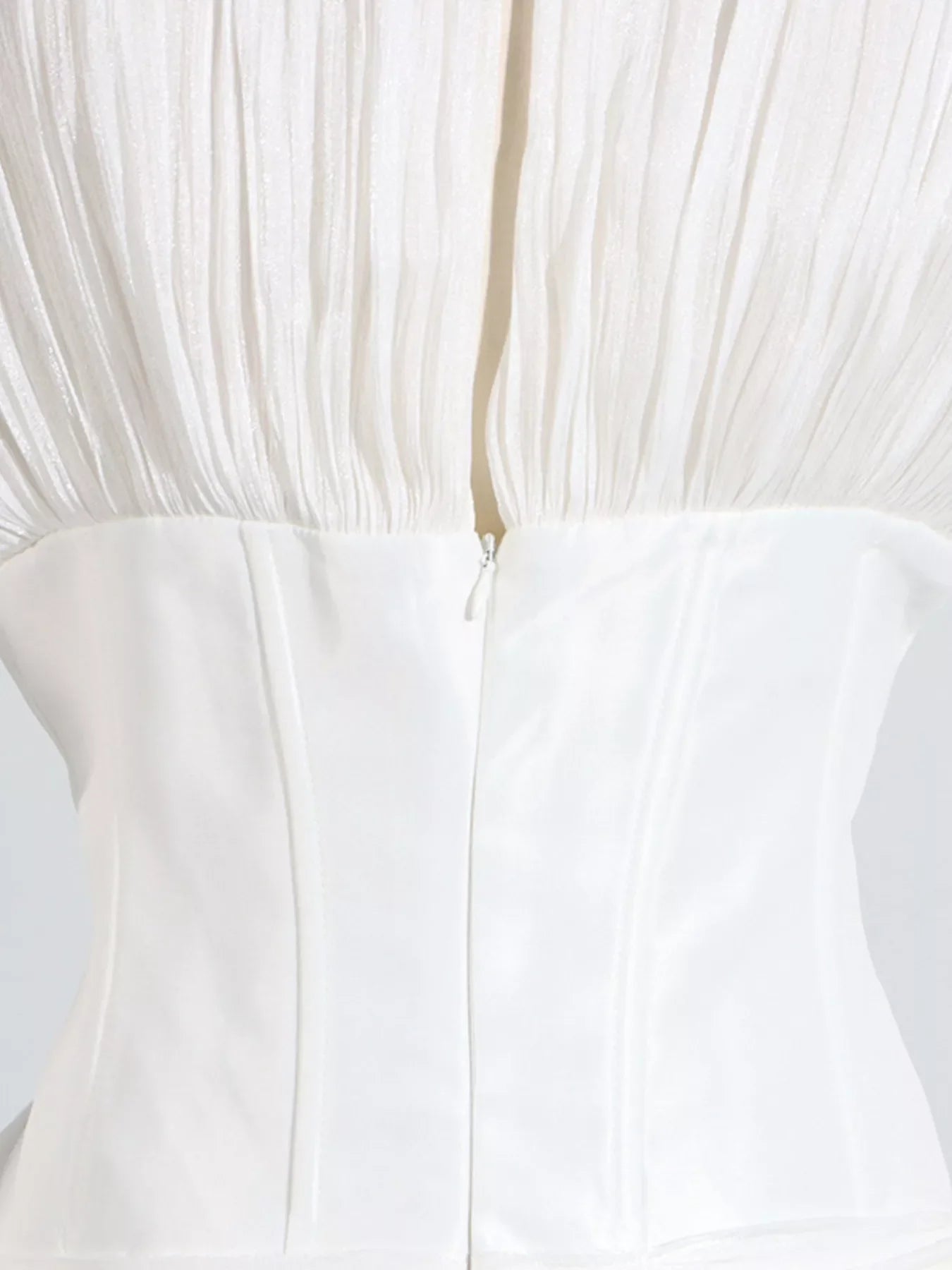 Ruffle Balloon Sleeve Mini Dress
