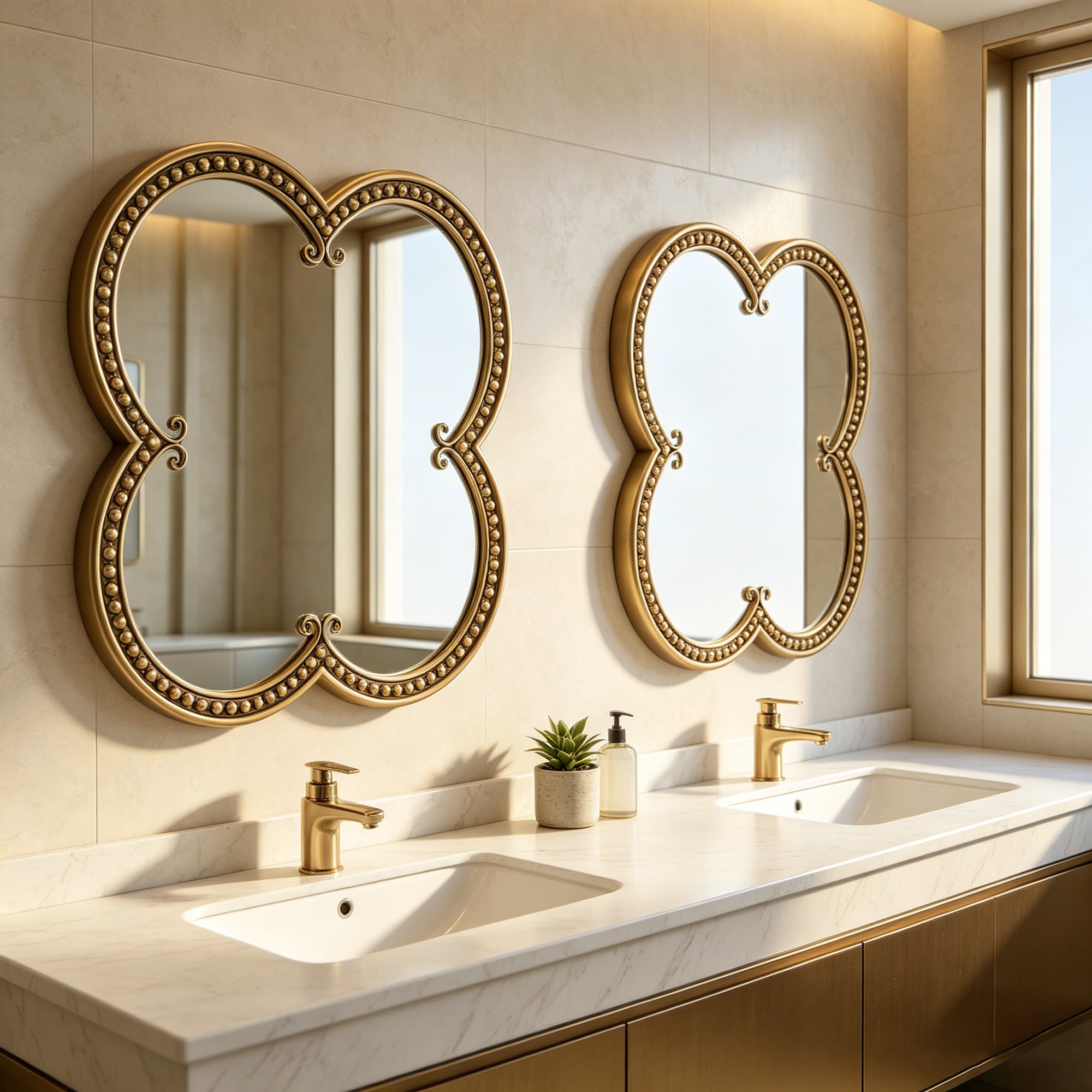 Quatrefoil Mirror - 31.5" Ornate Irregular Accent Mirrors