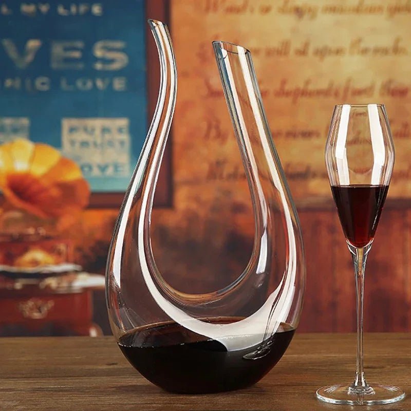 1500ML Big Decanter Handmade Crystal Red Wine Brandy Champagne Glasses Decanter Bottle Jug Pourer Aerator For Family Bar - Overture Gifts